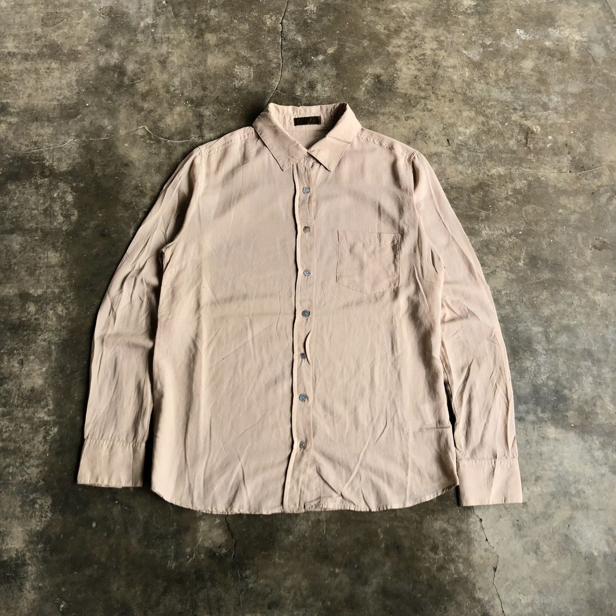 2000s GOA Soft Light Weight Shirt Button Up Beige Lgb