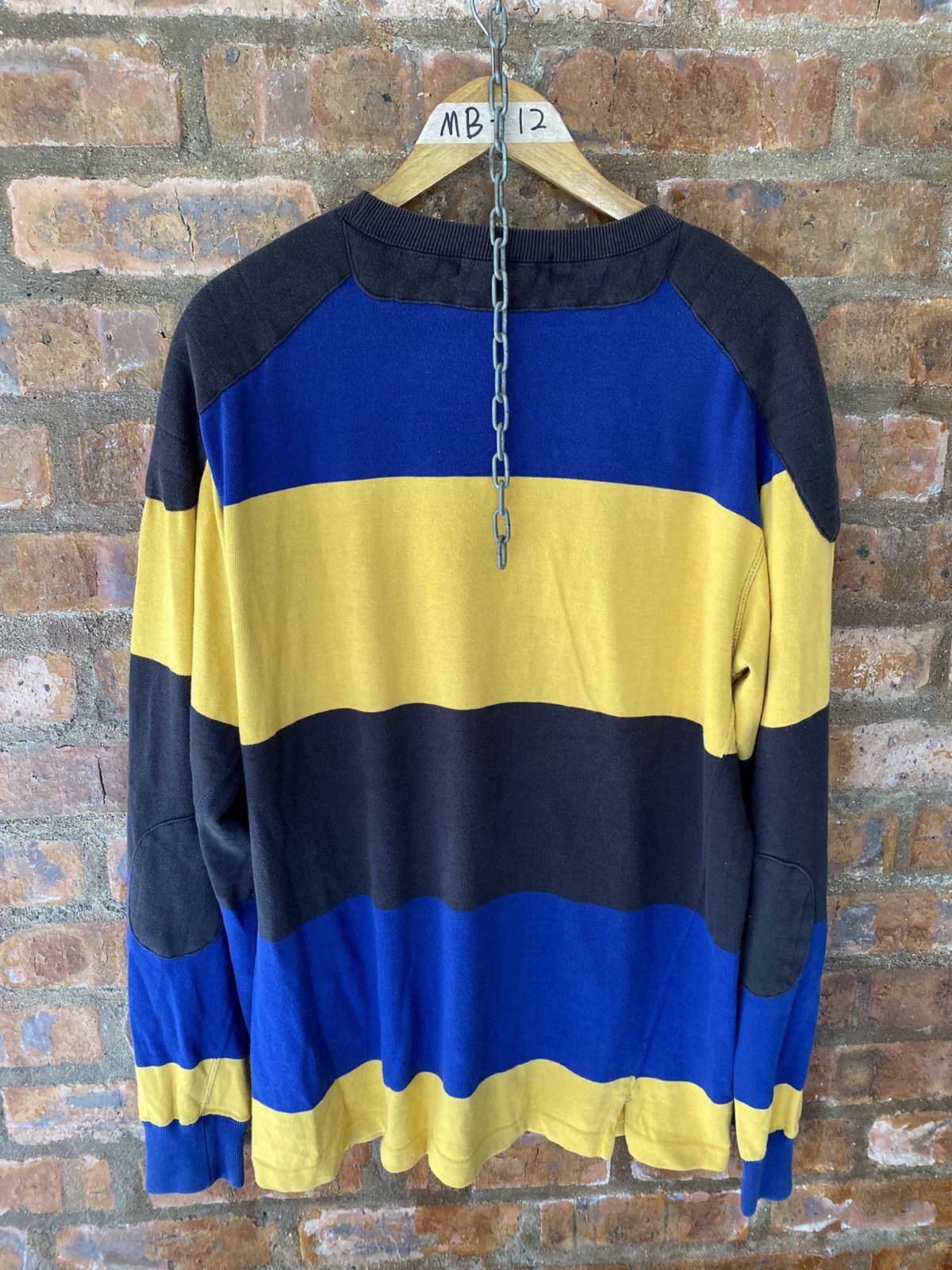 Polo Ralph Lauren 1980s Polo Ralph Lauren Stripe padded shoulder Long Sleeve Size US XL / EU 56 / 4 - 8 Thumbnail