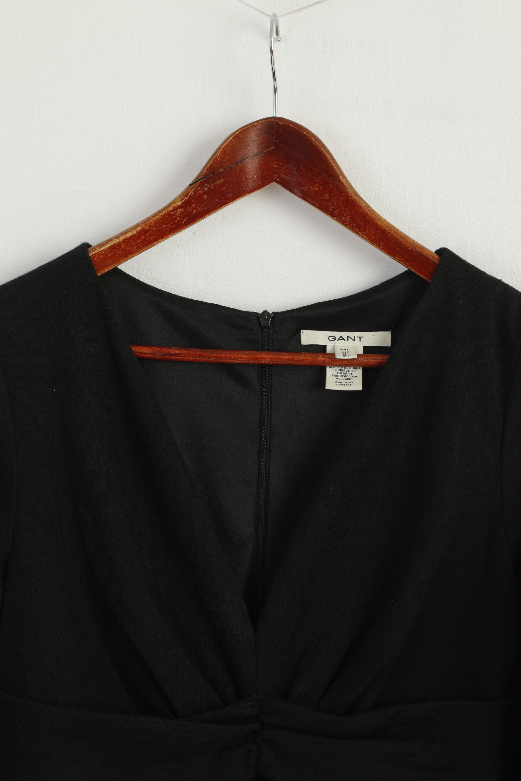 Gant GANT Women L (M) Dress Black Acrylic Wool 7591 Size L / US 10 / IT 46 - 3 Thumbnail
