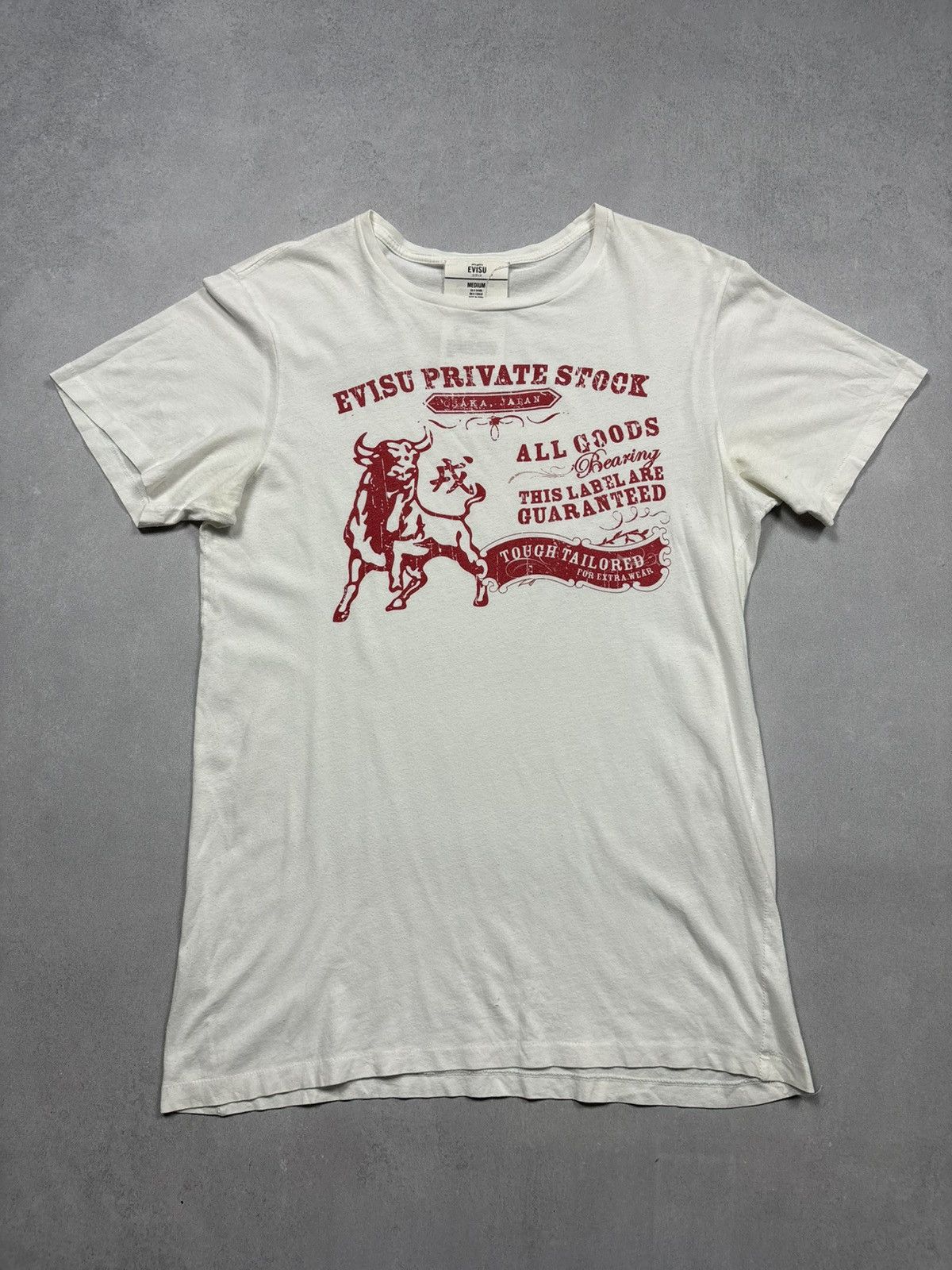 Evisu Evisu Private Stock Graphic T Shirt White Red Logo Bull M Size US M / EU 48-50 / 2 - 1 Thumbnail