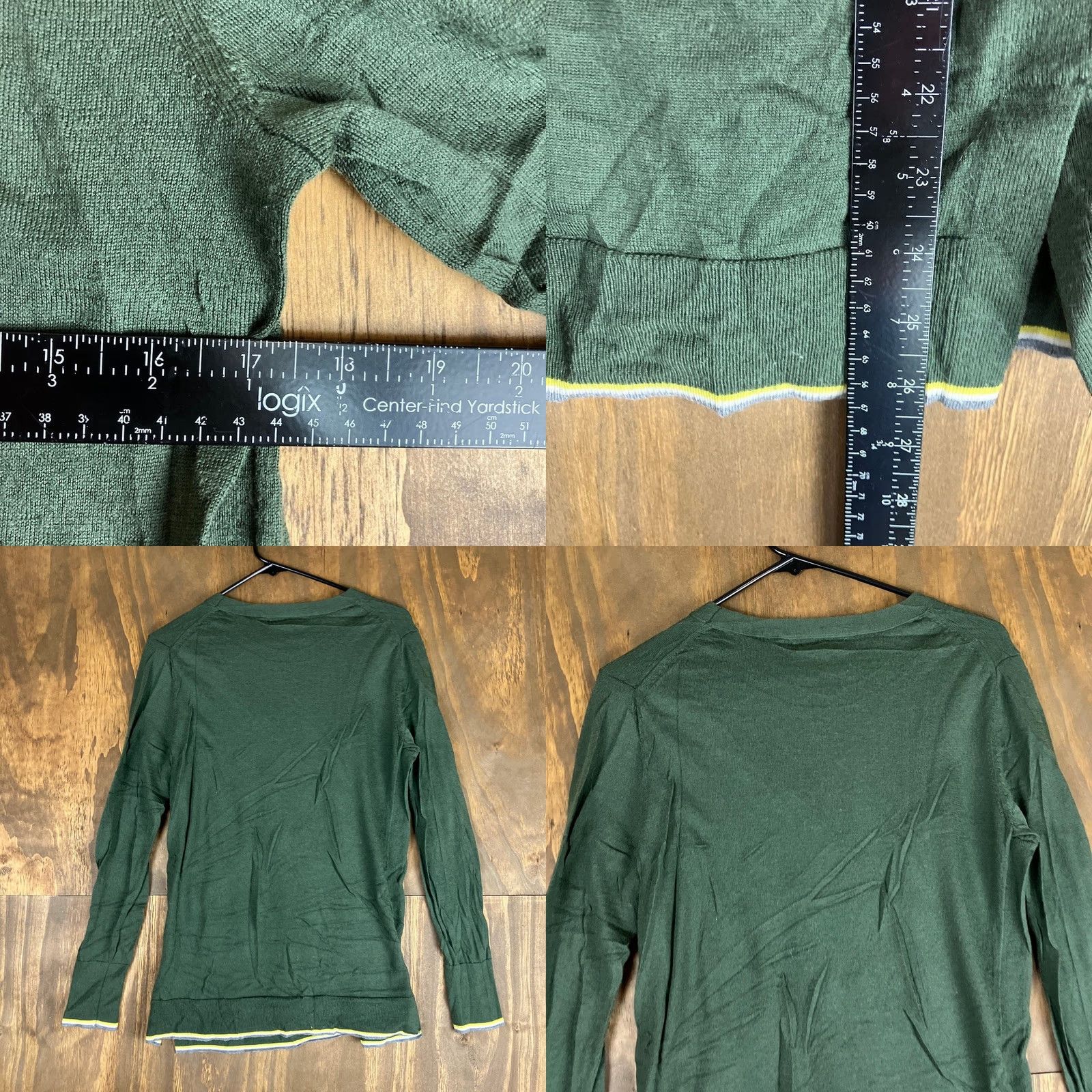 Banana Republic Banana Republic Womens Sweater Green 100% Merino Wool Long Sleeve M Crew Neck Knit Pullover Women Casual Workwear Iteration Size M / US 6-8 / IT 42-44 - 8 Thumbnail