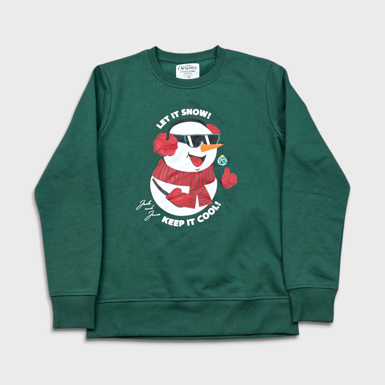 Jack & Jones × Vintage Jack & Jones Sweatshirt Medium Let It Snow Snowman Christmas Size US M / EU 48-50 / 2 - 1 Thumbnail