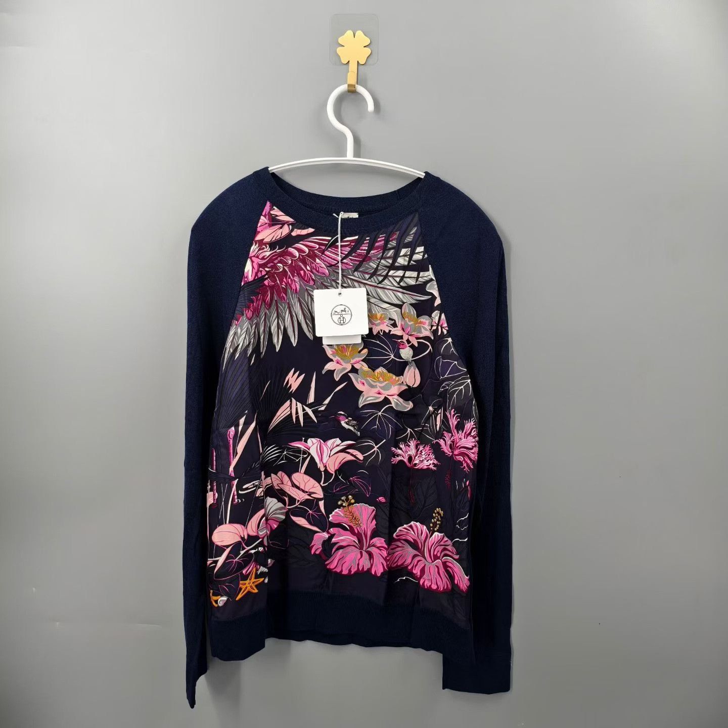 Hermes Hermes Floral Panel Long-Sleeve Top Size XXS / US 00 / IT 34 - 1 Thumbnail