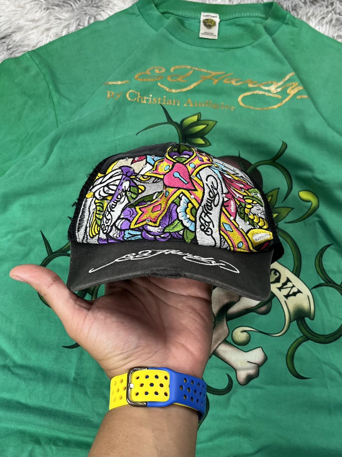 Ed Hardy Vintage Y2K Ed Hardy cap Size ONE SIZE - 1 Thumbnail