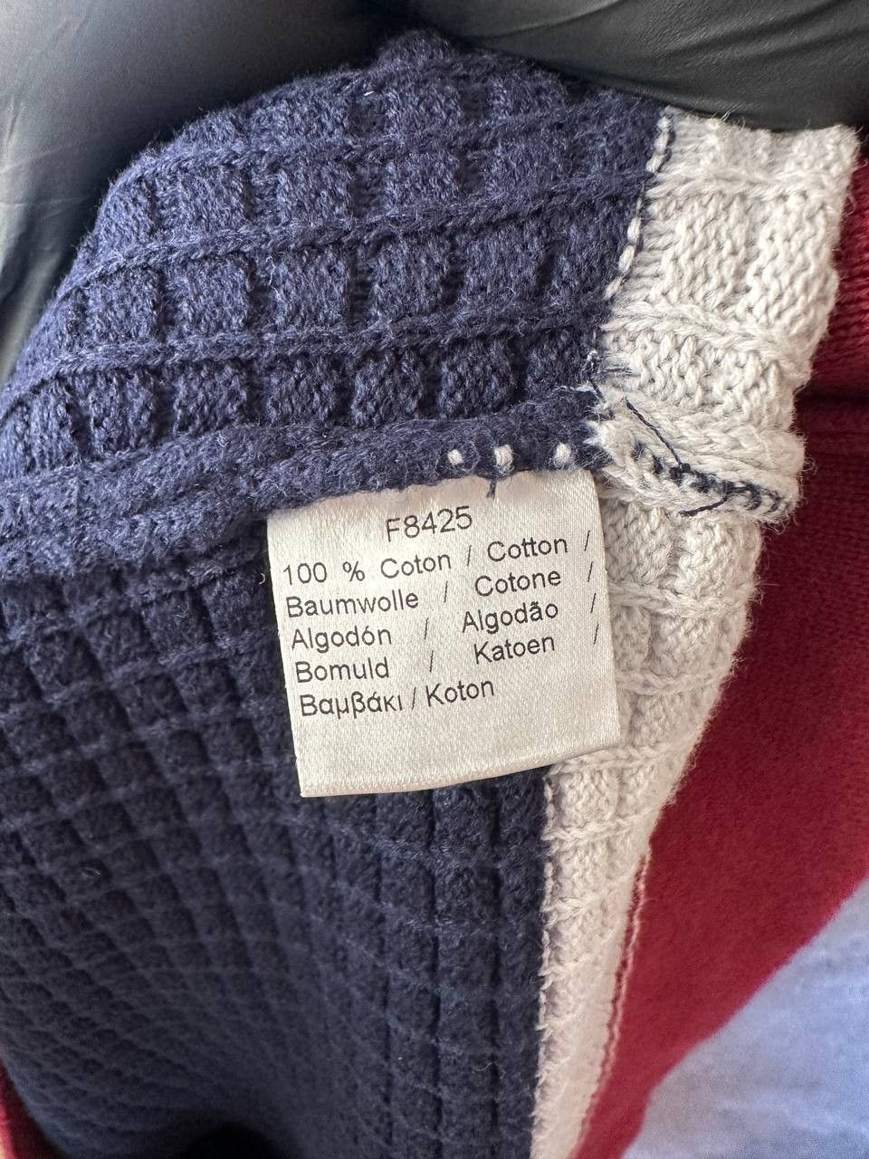 Lacoste Lacoste Waffle Knit Sweater - Made in France - Navy Pullover Size US XL / EU 56 / 4 - 11 Thumbnail