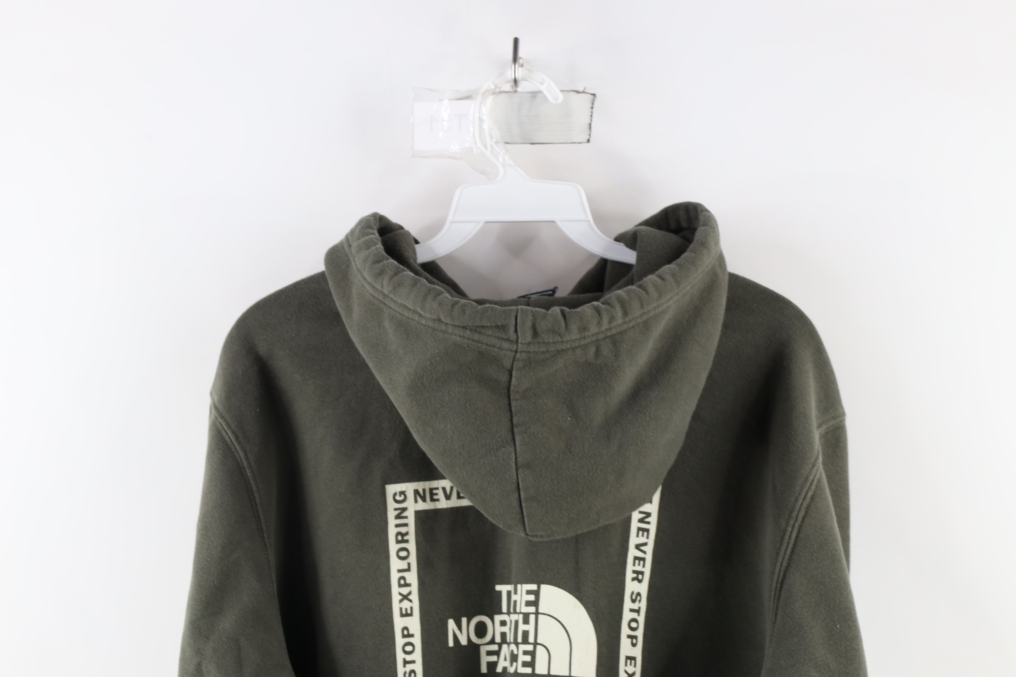 The North Face × Vintage Vintage The North Face Out Big Logo Hoodie Sweatshirt Olive Size US M / EU 48-50 / 2 - 10 Thumbnail