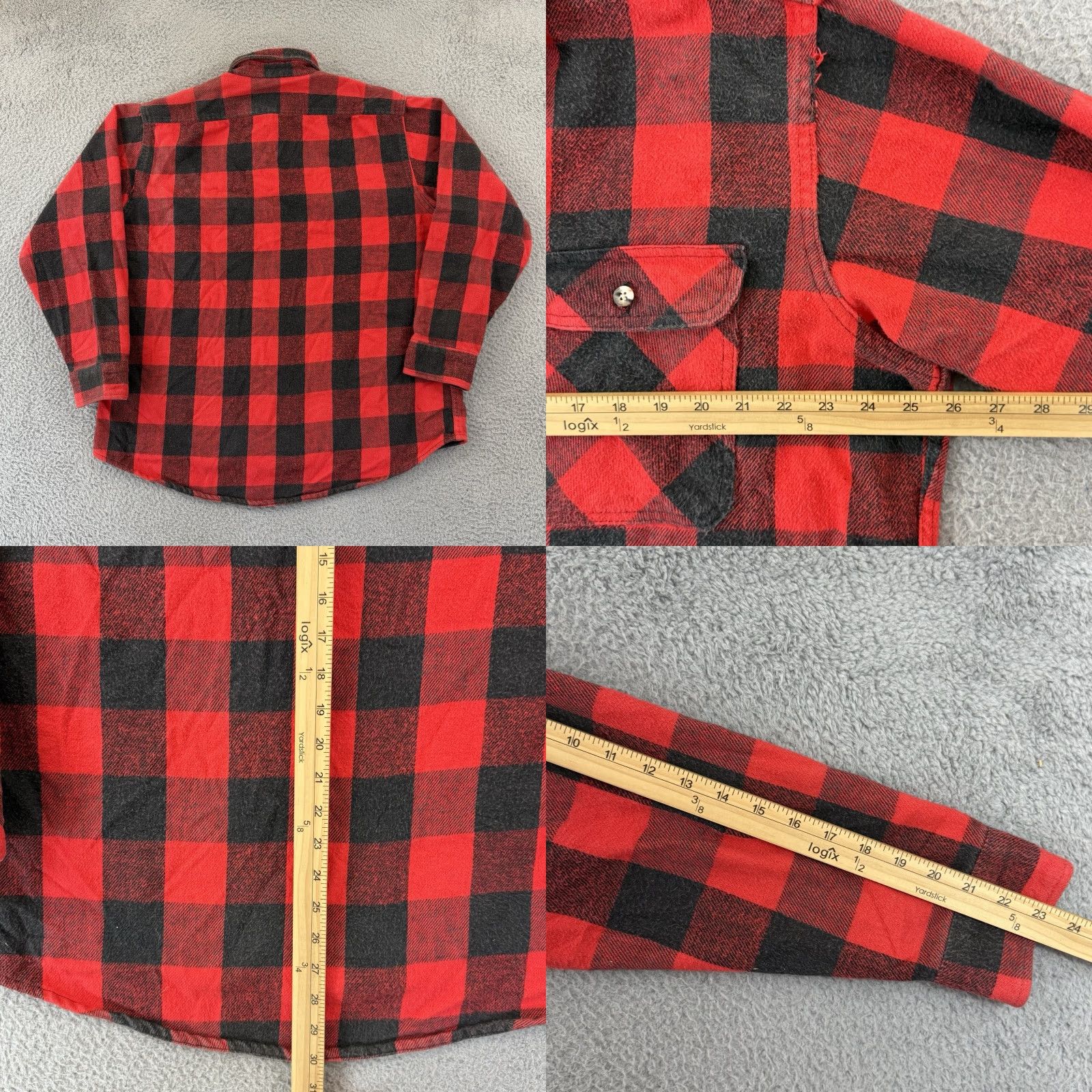 Vintage VINTAGE OshKosh B’Gosh Shirt Mens XL Red 90s Flannel Buffalo Plaid Lumberjack Clothing Shirt Mens XL Red 90s Plaid 90s Grunge Mens Size US XL / EU 56 / 4 - 8 Thumbnail