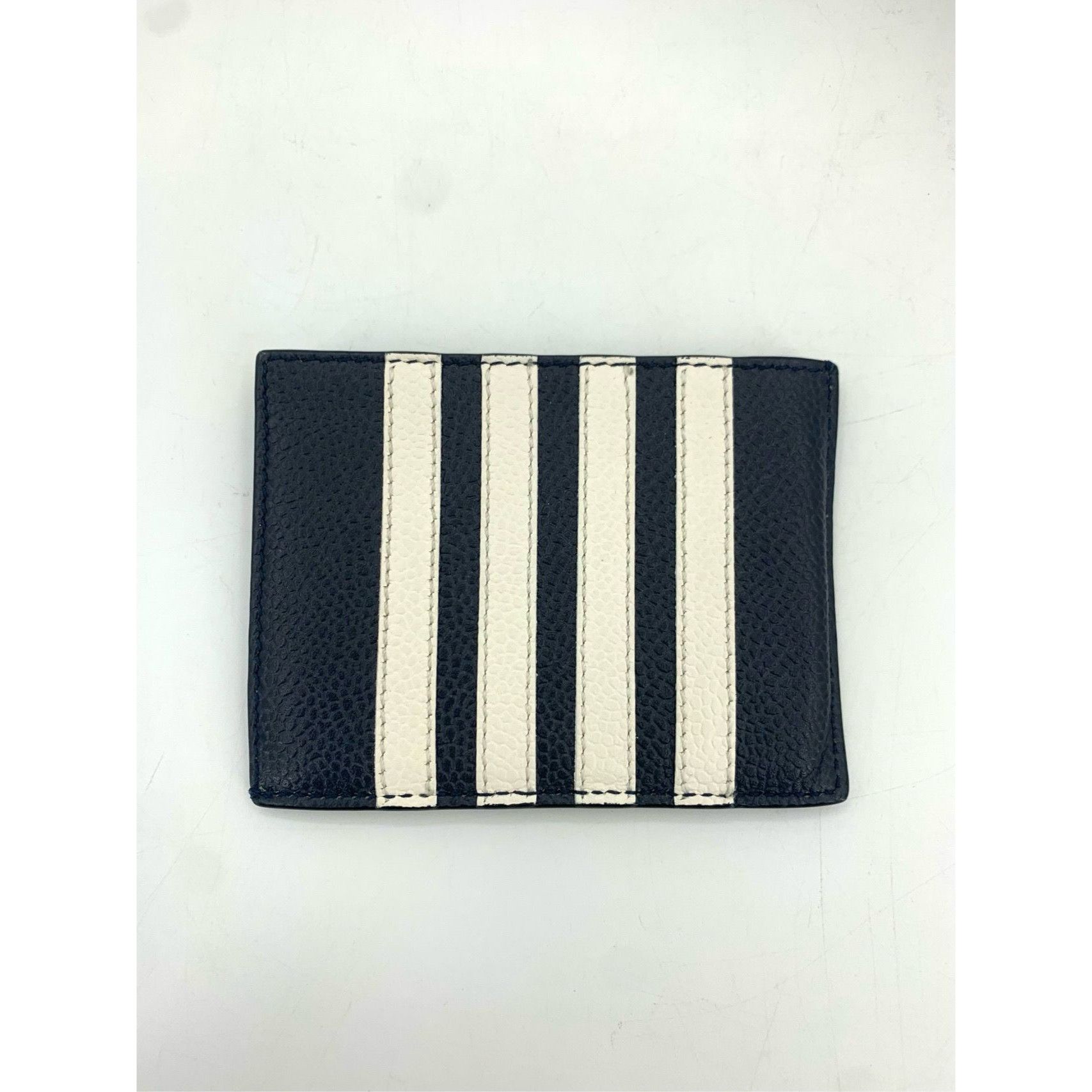 Thom Browne Thom Browne Luxury Leather Card Holder With Signature Stripe Size ONE SIZE - 6 Thumbnail