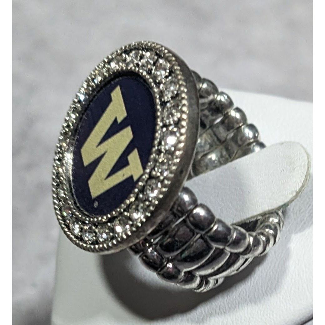 Other Washington Huskies Blue And Silver Tone Rhinestone Stretch R Size ONE SIZE - 10 Thumbnail