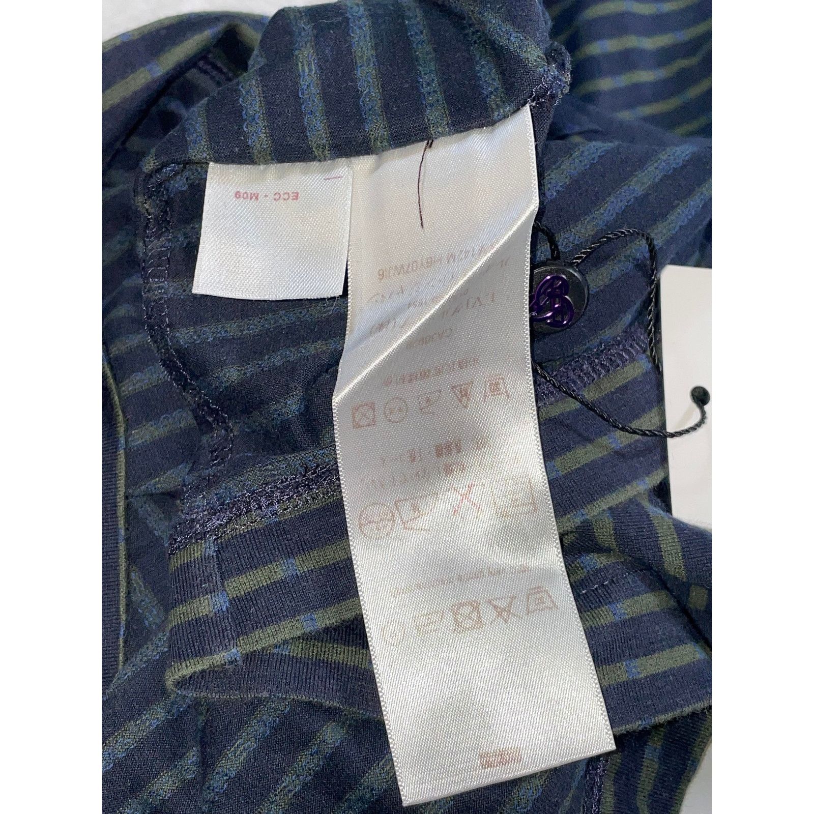 Louis Vuitton Louis Vuitton Striped V Green & Blue Tee Size US XXL / EU 58 / 5 - 3 Thumbnail