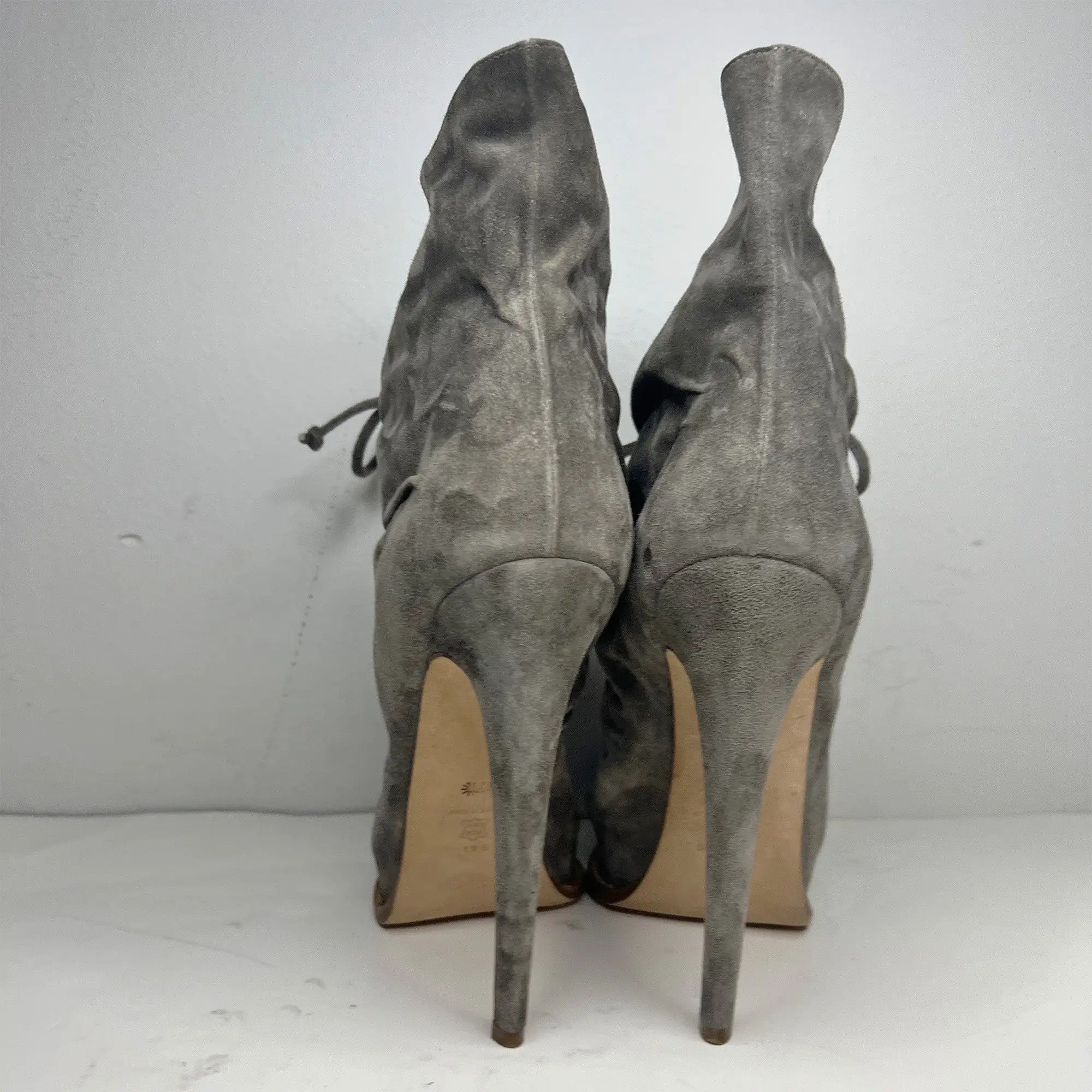 Brian Atwood Suede High Heel Boots Size US 7 / IT 37 - 3 Thumbnail