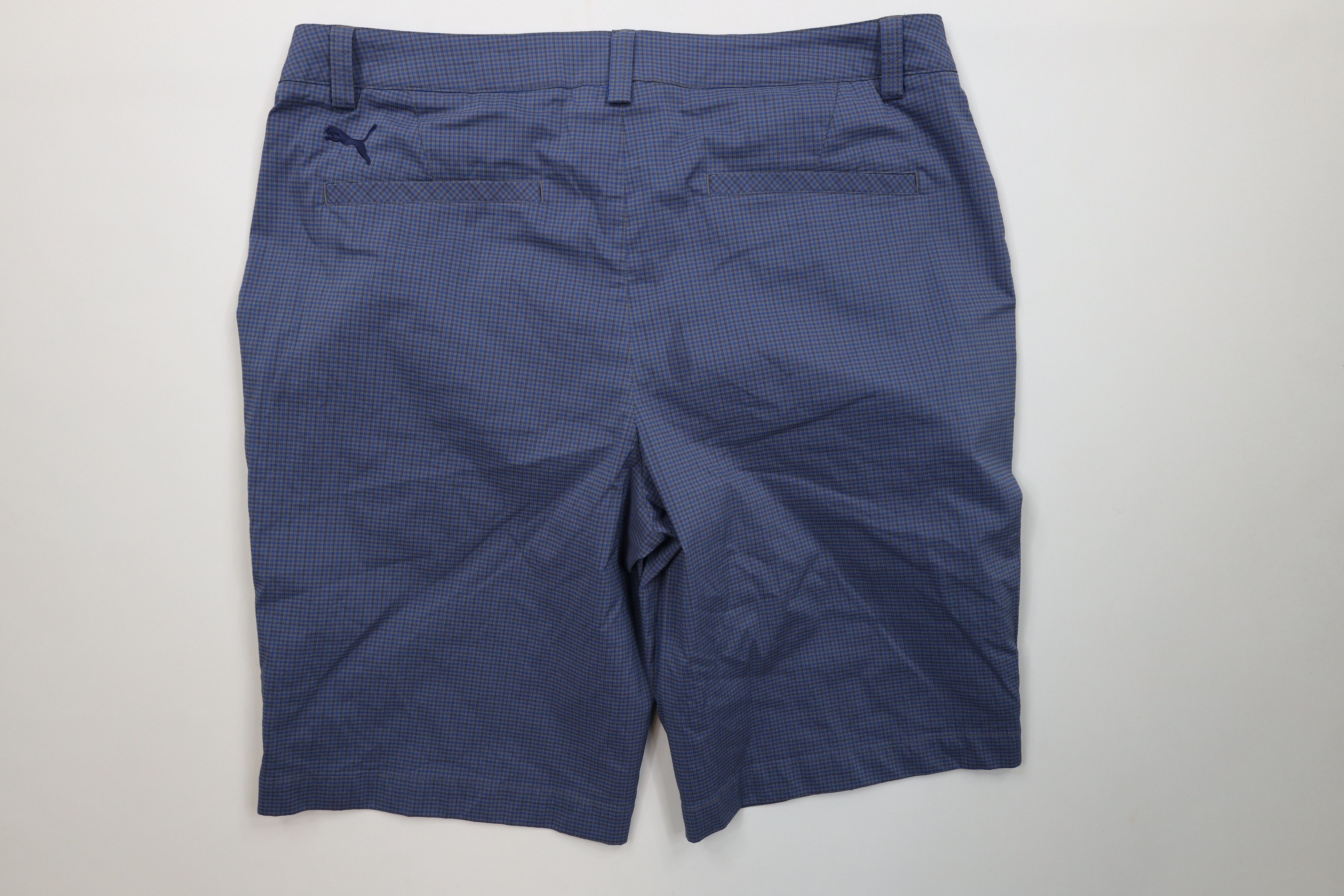 Puma Puma Golf Front Tech Golfing Chino Shorts Blue Plaid Check Size US 38 / EU 54 - 9 Thumbnail