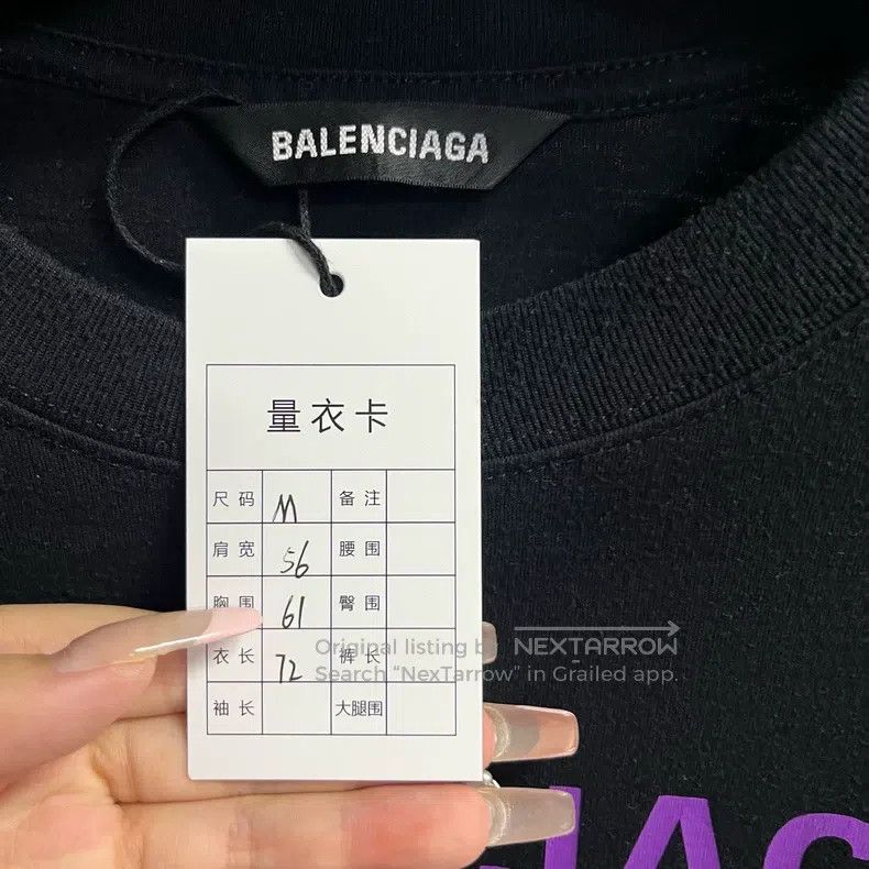 Balenciaga Balenciaga Black multilingual print short-sleeve crew neck Size US M / EU 48-50 / 2 - 3 Thumbnail