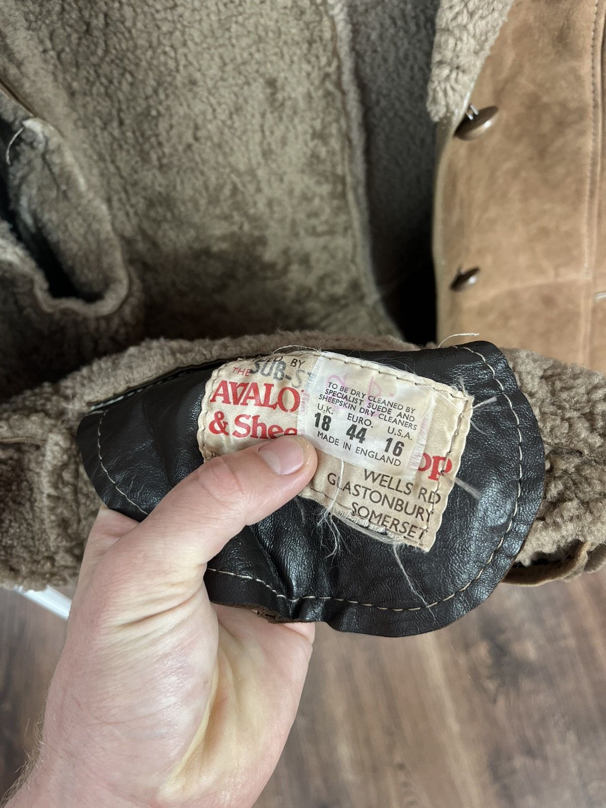 Other Vintage Shearling Sheepskin Coat Brown Real Fur Jacket UK Size M / US 6-8 / IT 42-44 - 10 Thumbnail