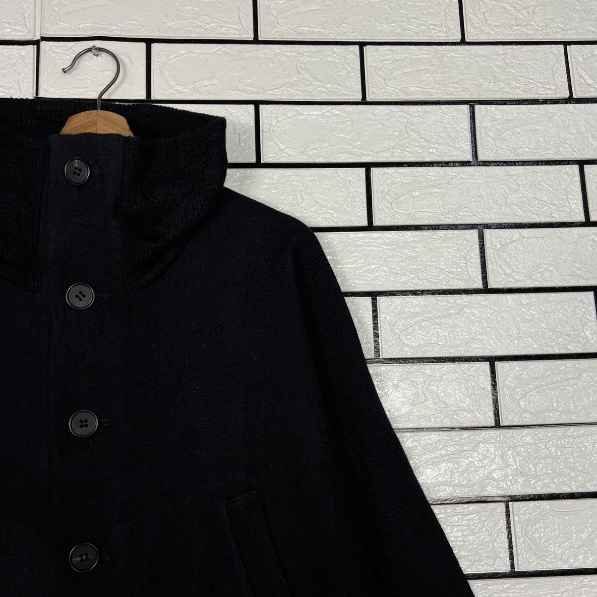 Japanese Brand FACTORY Made in Japan Stand Collar Wool Jacket #4117-C187 Size US S / EU 44-46 / 1 - 4 Thumbnail