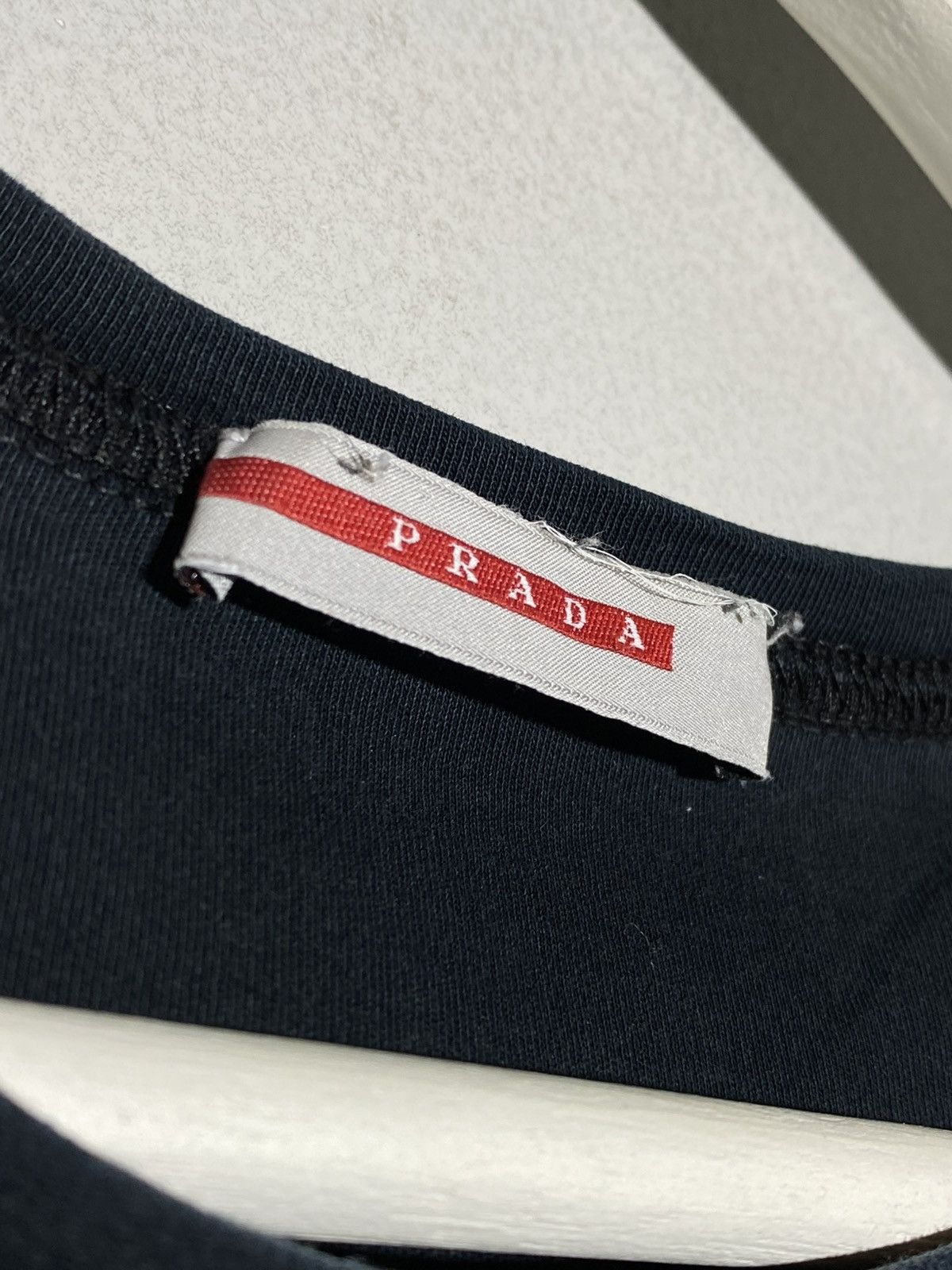 Prada Prada Red Tab Black Cotton T-shirt Size US XL / EU 56 / 4 - 7 Thumbnail