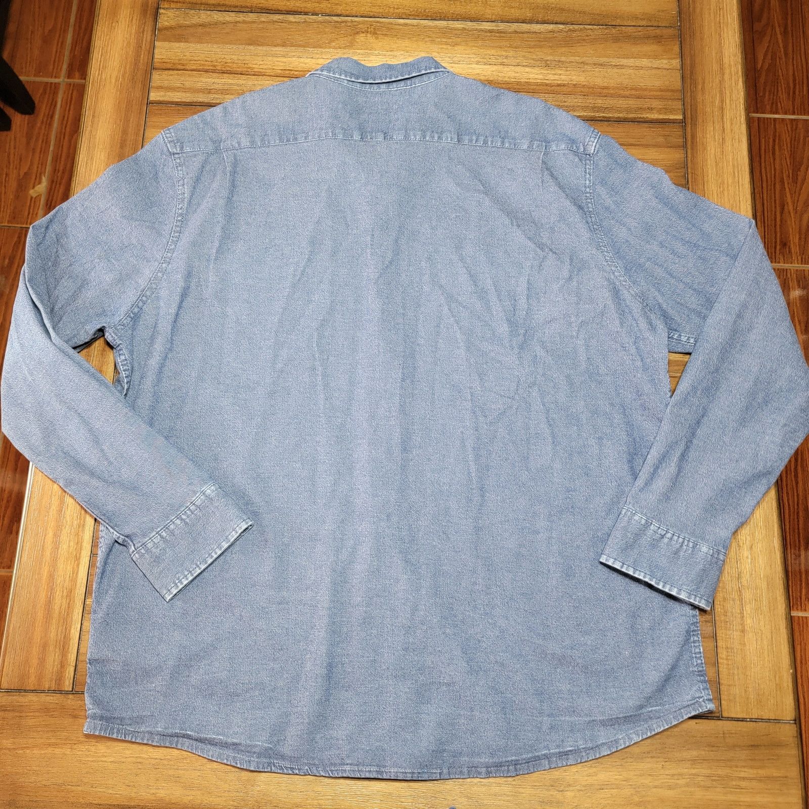 Wrangler Wrangler Blue Denim LS Full Button Shirt - Size 2XL Size US XXL / EU 58 / 5 - 3 Thumbnail