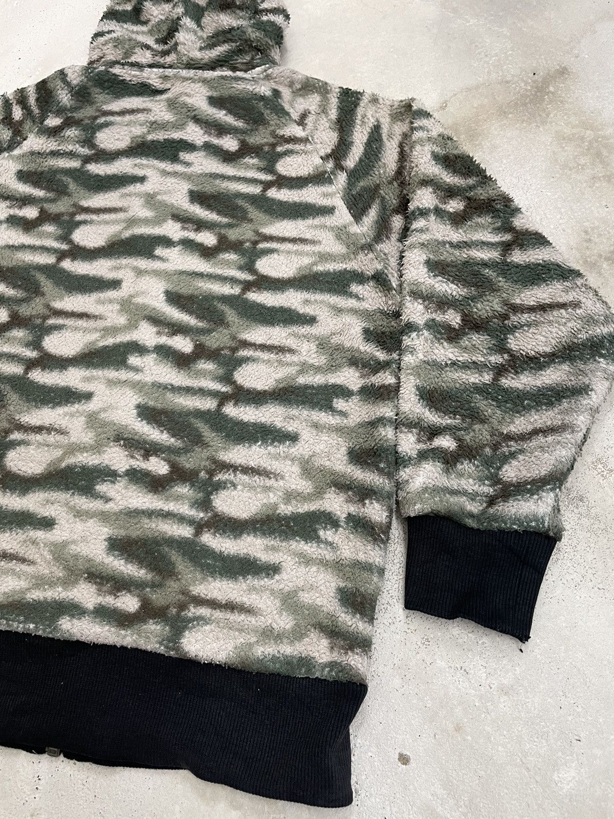 Japanese Brand Sirmione Army Digital Cropped Fleece Jacket Size US XXS / EU 40 - 7 Thumbnail