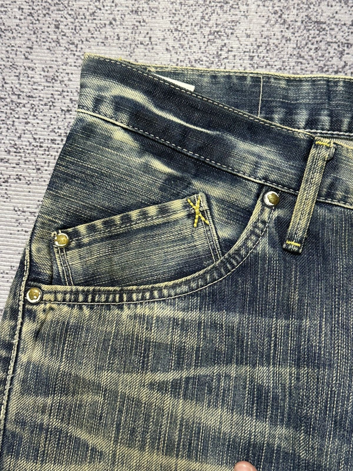 Kapital 2000s Edwin XV Function Curve Leg Mud Washed Jeans Size US 30 / EU 46 - 6 Thumbnail