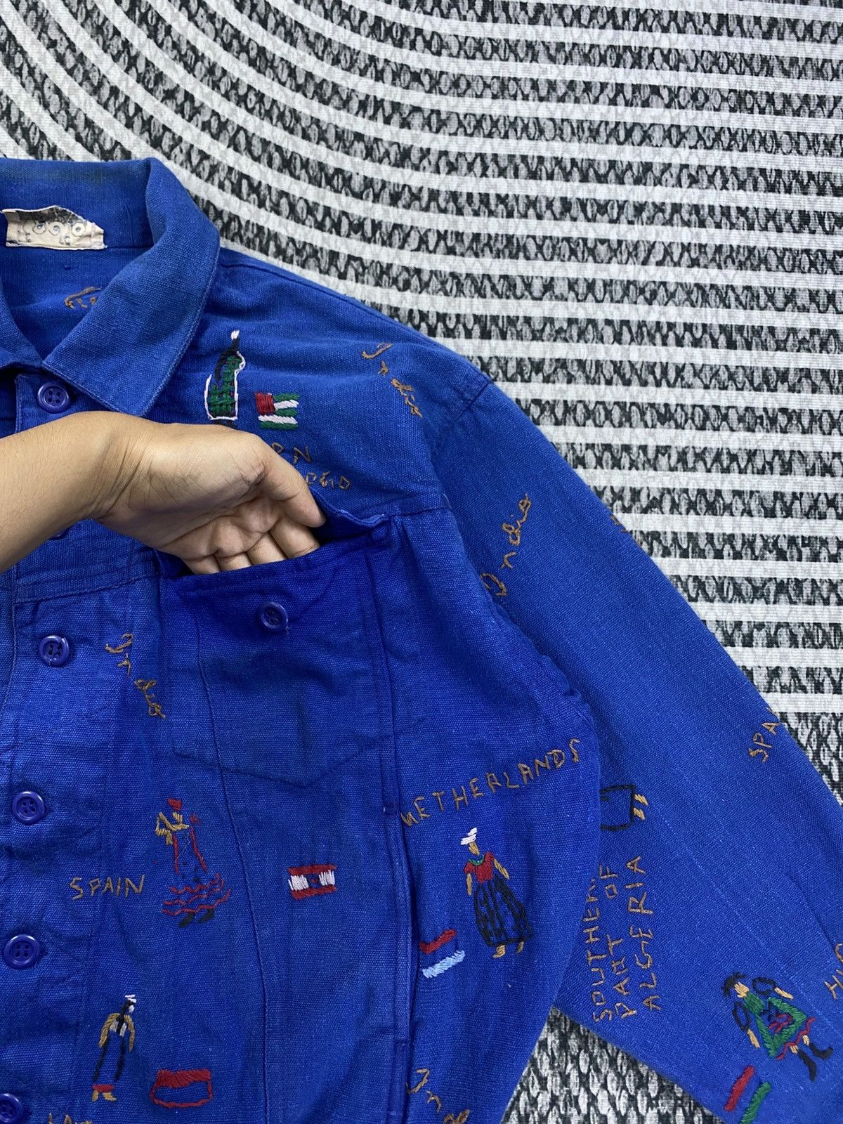 Japanese Brand Vintage Indio Rare Country Name Printed Button Up Jacket Size US M / EU 48-50 / 2 - 8 Thumbnail