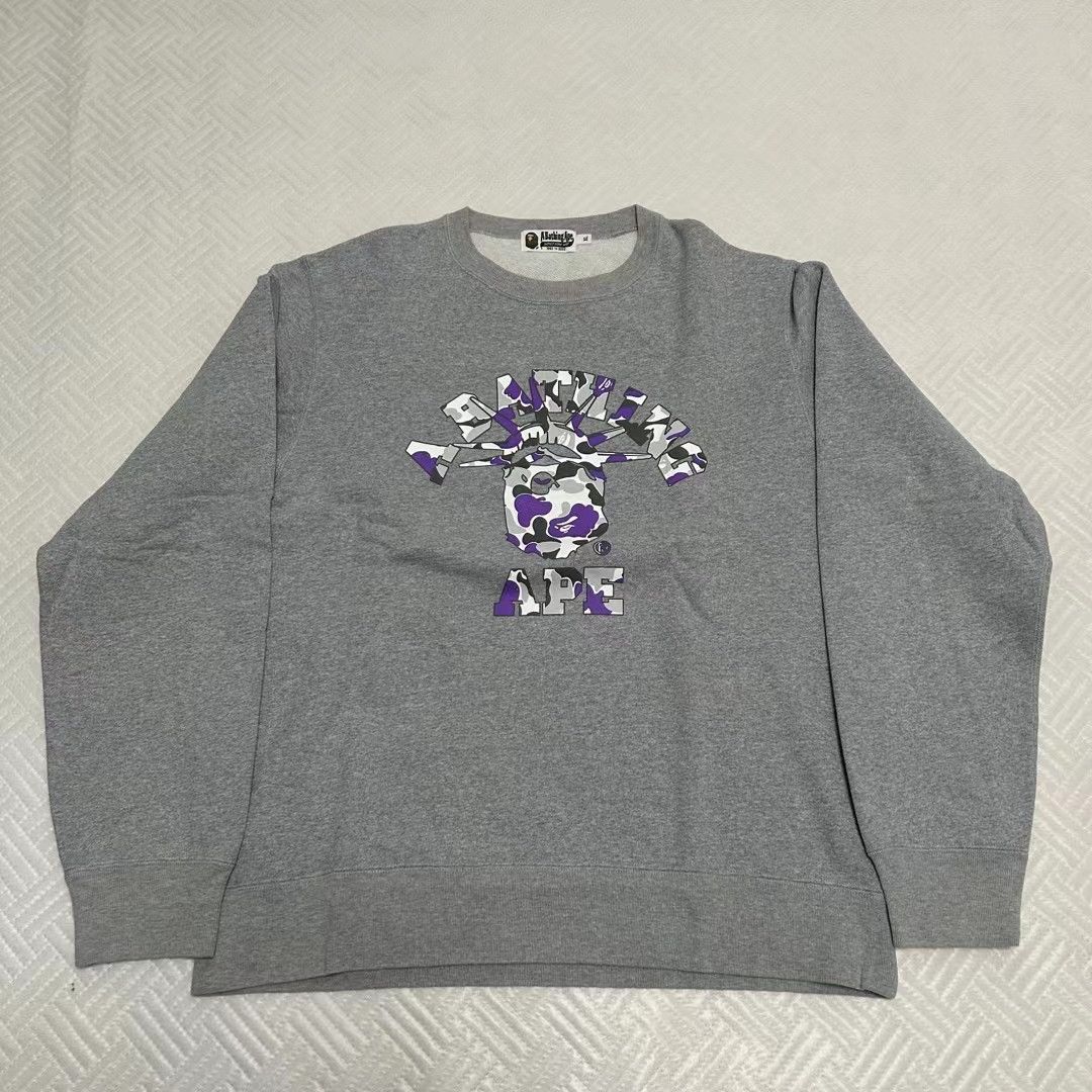Bape COLLEGE CREWNECK Size US XL / EU 56 / 4 - 1 Thumbnail
