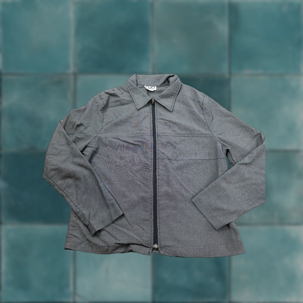 Vintage VINTAGE Clio Jacket Women’s M Gray Full Zip 90s Classic Made In USA Size M / US 6-8 / IT 42-44 - 1 Thumbnail