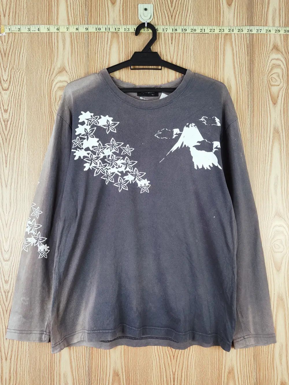 Vintage Mind Games Dark Gray Faded Long Sleeve T-shirts #W591 Size US L / EU 52-54 / 3 - 6 Thumbnail