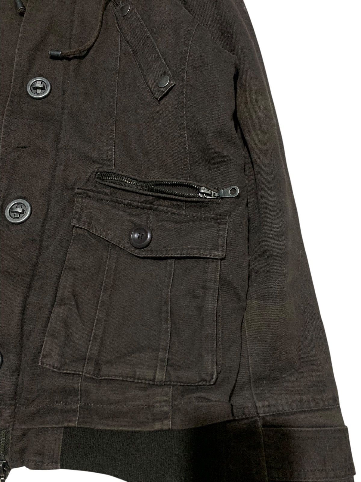 If Six Was Nine 2000s In The Attic multipocket fur hoodie canvas jacket Size US M / EU 48-50 / 2 - 4 Thumbnail