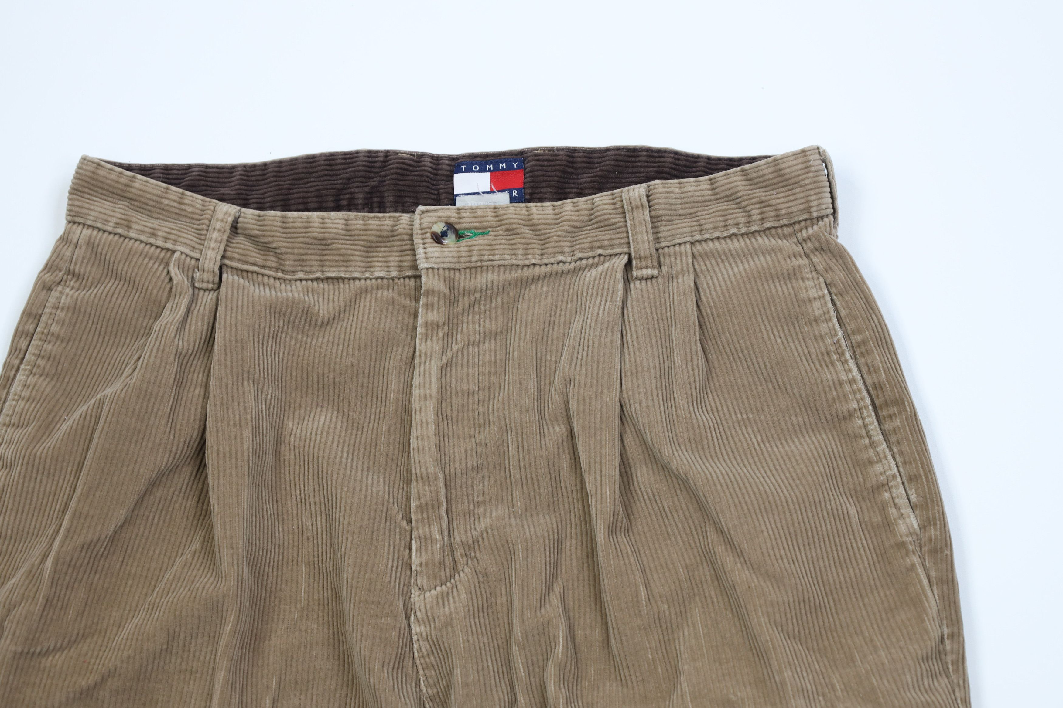 Tommy Hilfiger Vintage 90s Tommy Hilfiger Baggy Wide Leg Corduroy Pants Size US 32 / EU 48 - 2 Thumbnail