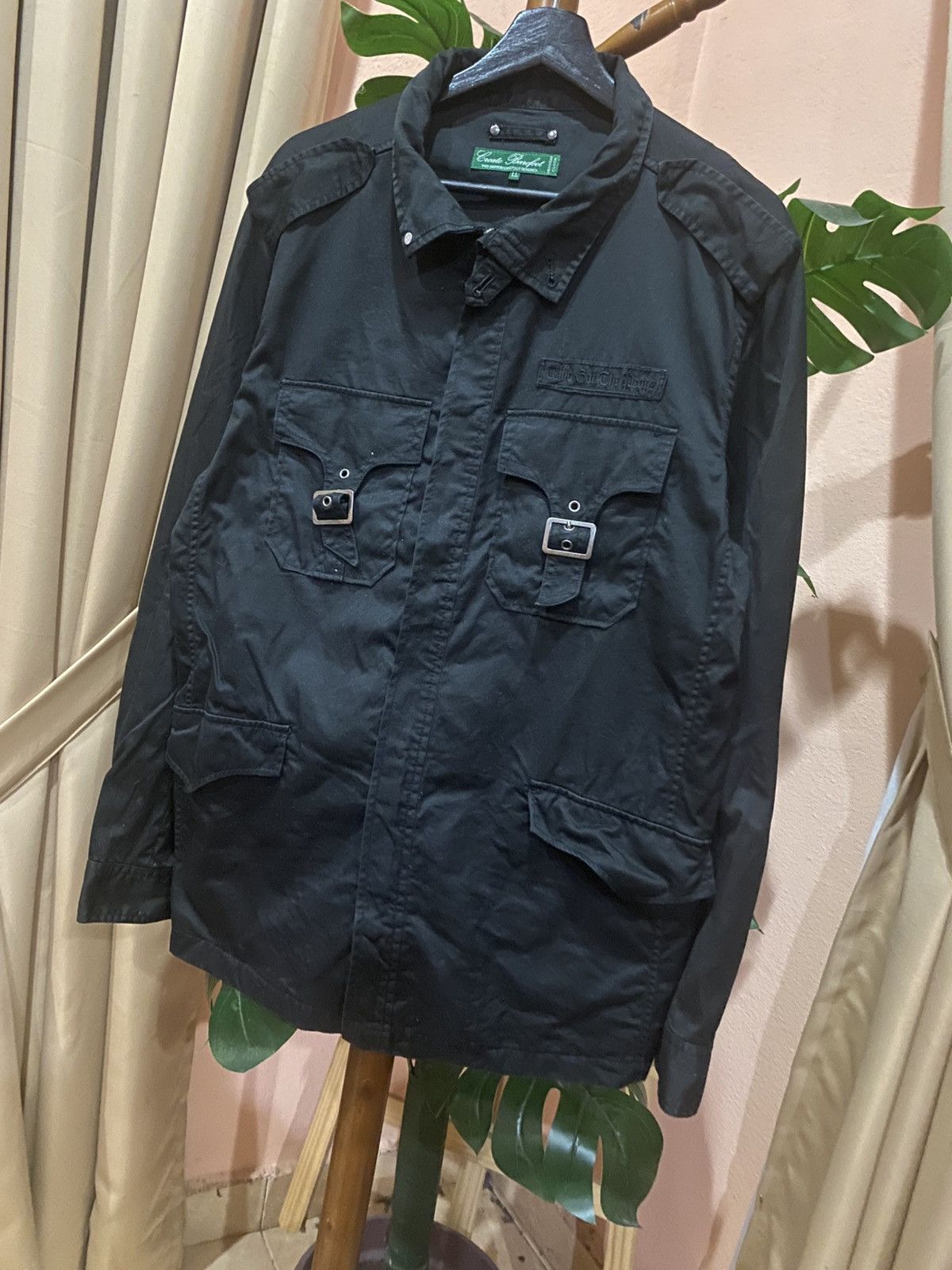 Japanese Brand Create Barefoot Black Military Utility Jacket Workwear Size US L / EU 52-54 / 3 - 2 Thumbnail