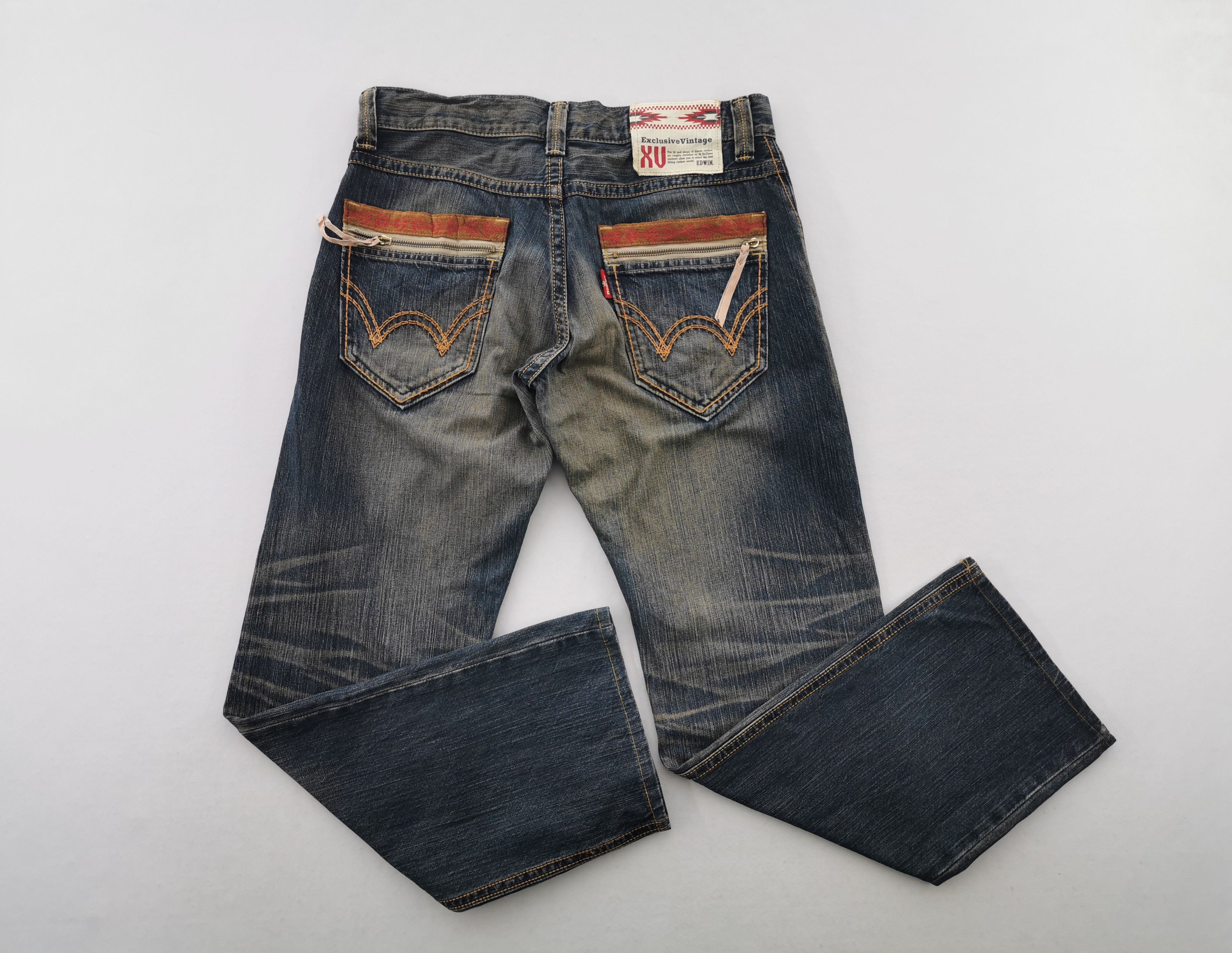 Distressed Vintage Edwin XV Denim Made In Japan Size 35