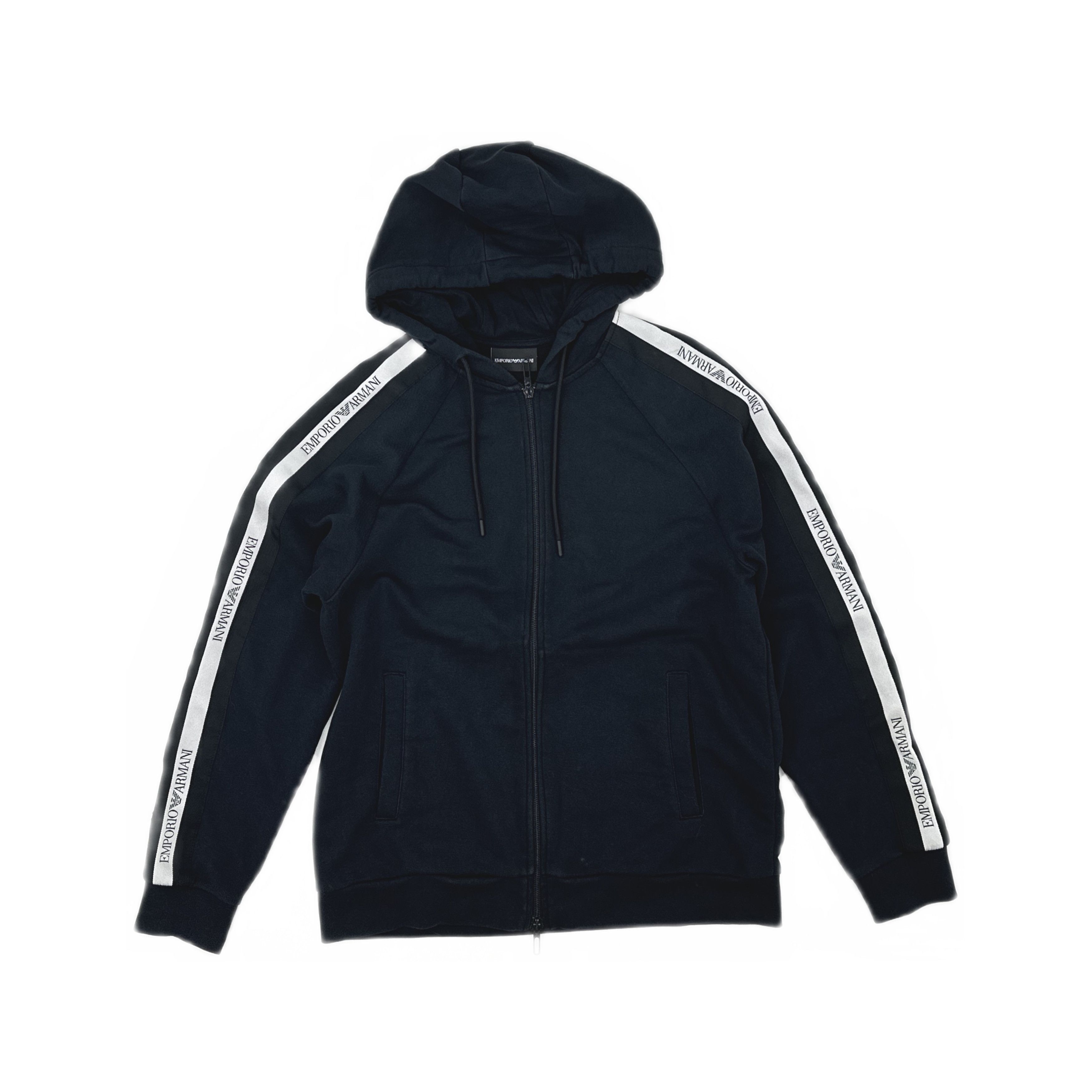 Emporio Armani Emporio Armani Logo Tape Zip-Up Hoodie Size M Size US M / EU 48-50 / 2 - 1 Thumbnail