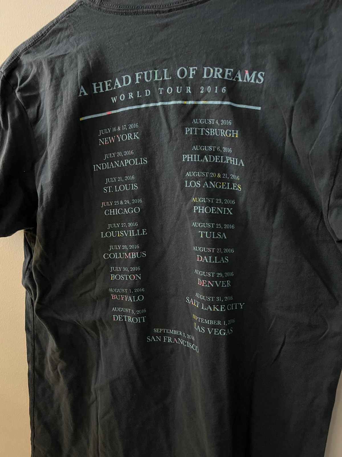 Band Tees Crazy Y2K Coldplay Tour Concert Tee Size US M / EU 48-50 / 2 - 4 Thumbnail