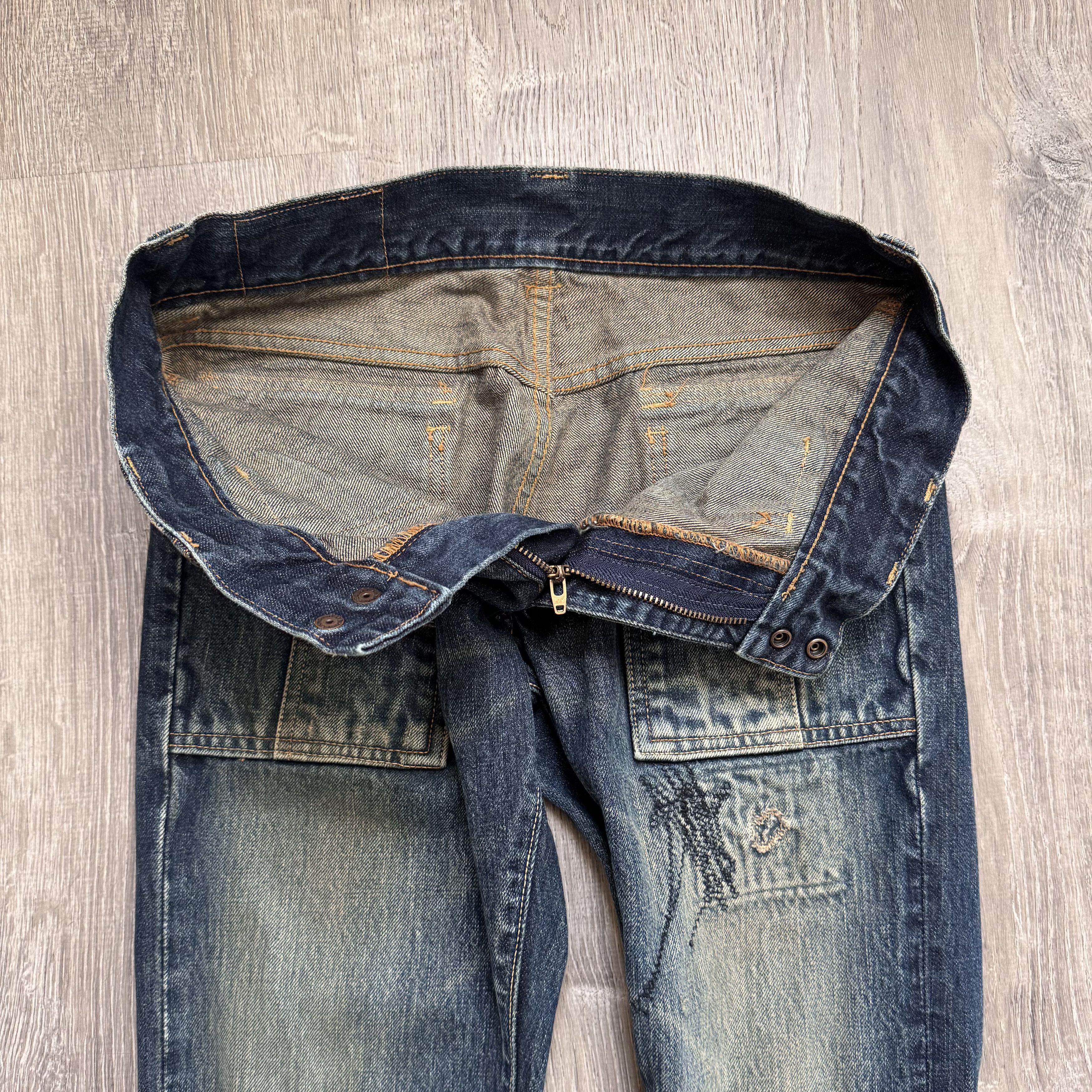 Kapital Kountry Kapital Kountry Patchwork Denim Skinny Jeans Size US 29 - 6 Thumbnail