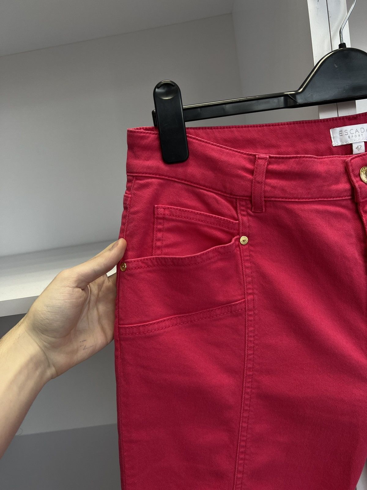 Designer × Escada × Vintage Vintage Escada Sport Women’s Pink Jeans Logo Y2K Size 28" / US 6 / IT 42 - 7 Thumbnail