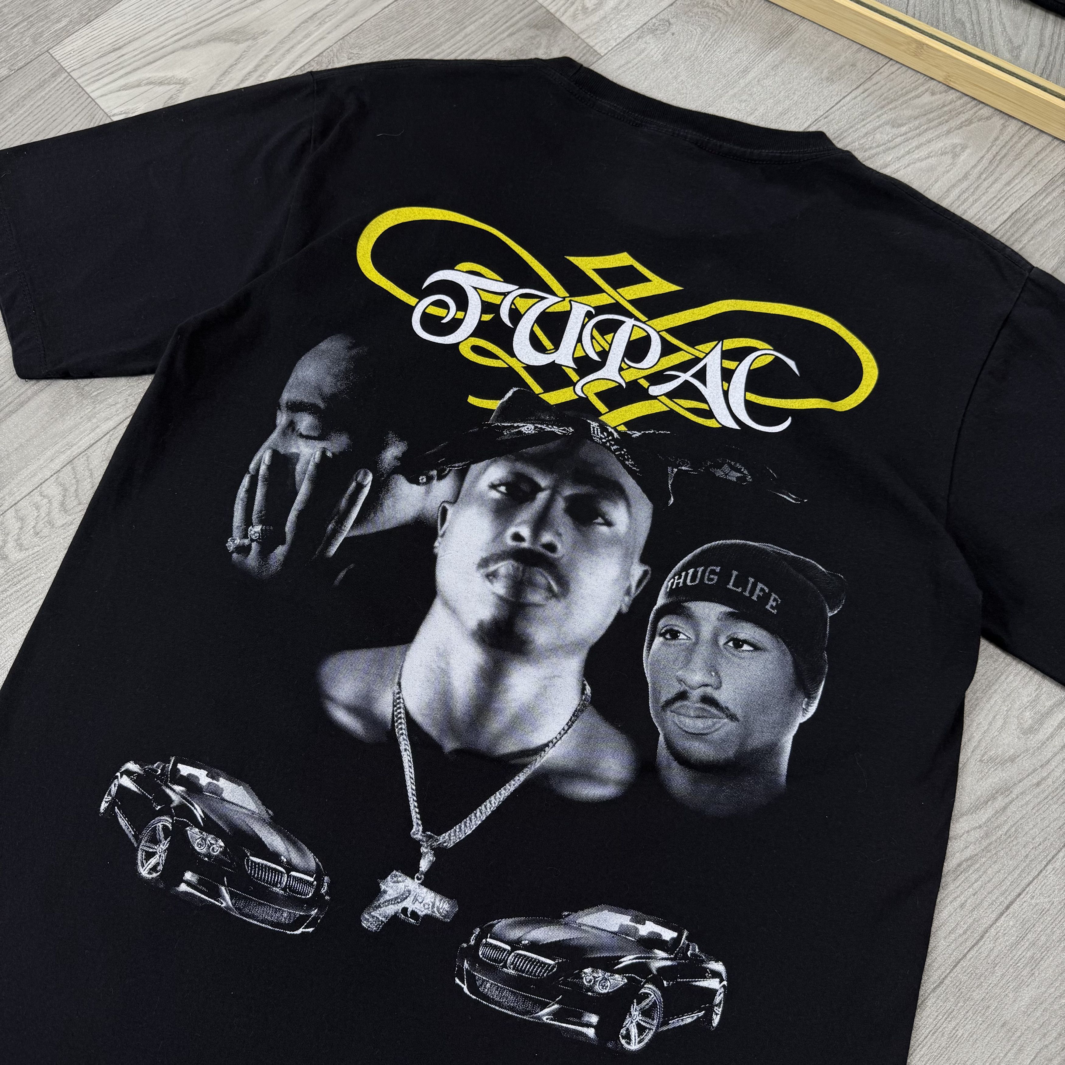 Vintage Vintage 2Pac 90s Tupac Shakur Graphic Black Rap Tee Shirt Size US L / EU 52-54 / 3 - 11 Thumbnail