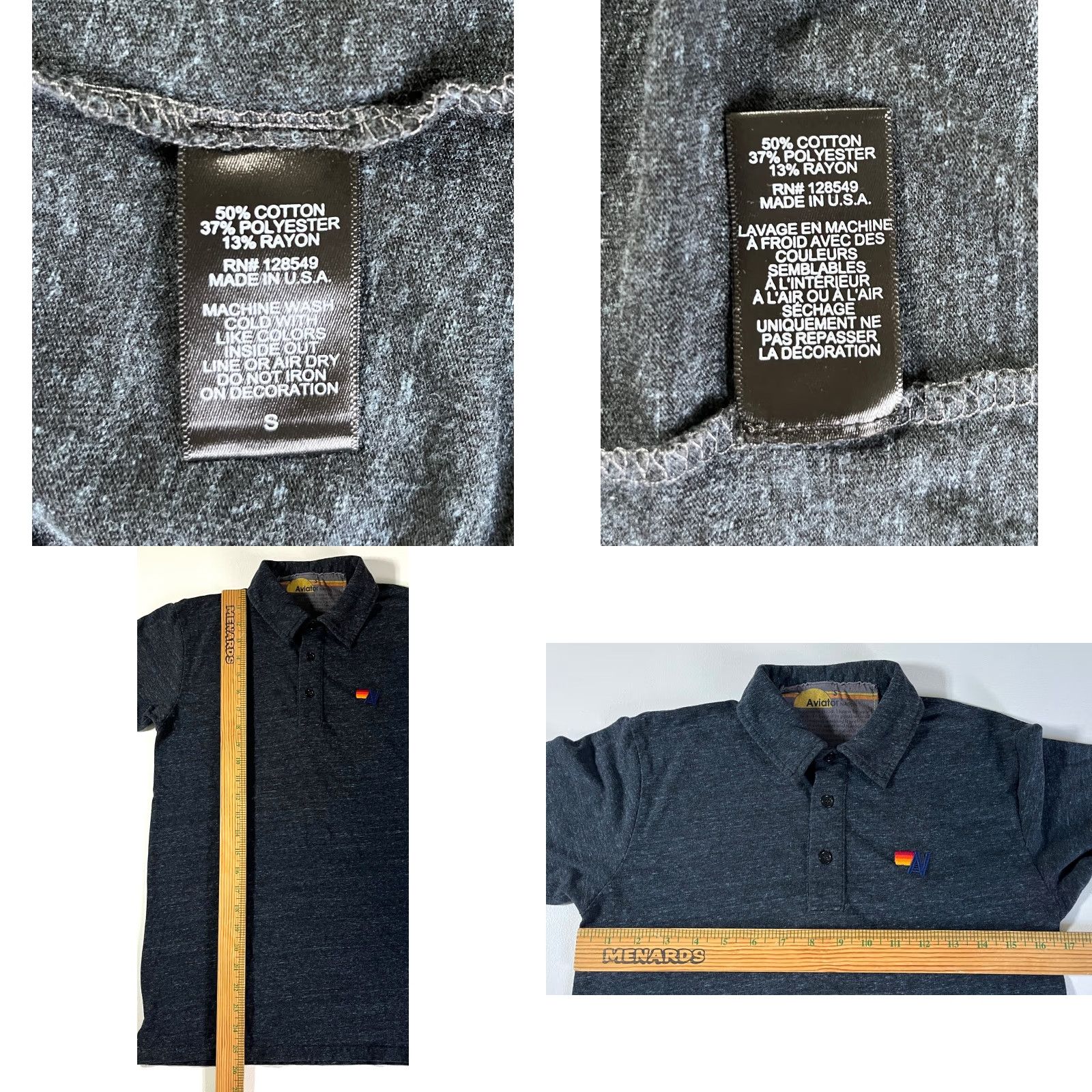 Aviator Nation Aviator Nation Polo Shirt Mens Short Sleeve Logo Charcoal Size S Men’s Polo Shirt Charcoal Aviator Nation Logo Polo Shirt Size US S / EU 44-46 / 1 - 9 Thumbnail