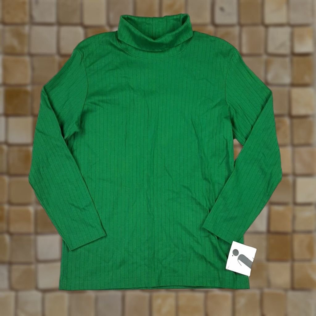 Vintage VINTAGE Aileen Green Mock Neck Women's Size S Long Sleeve T Shirt Top 80s 90s Preppy Retro Solid T-Shirt Cap Sleeve Mens Womens Girls Boys Size S / US 4 / IT 40 - 1 Thumbnail
