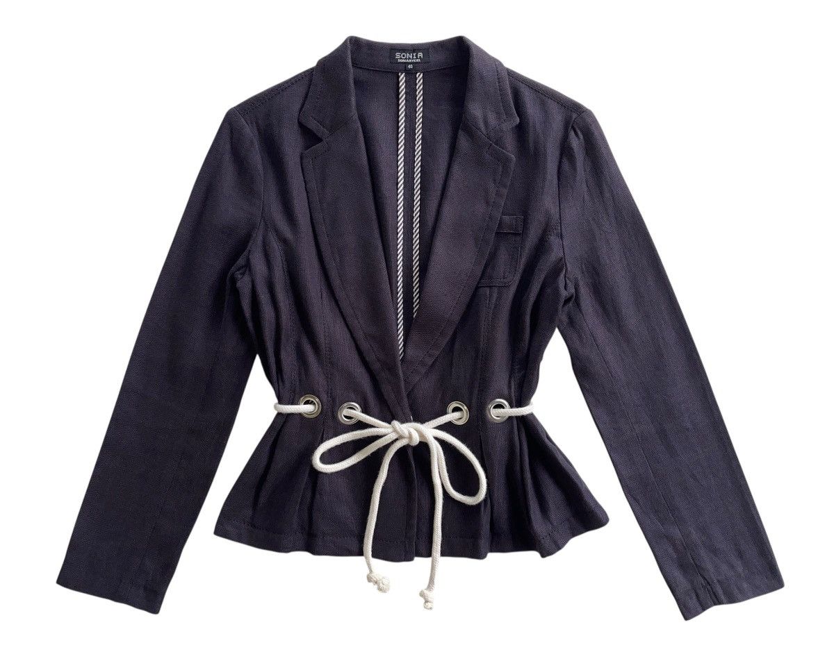 Sonia Rykiel Sonia Rykiel Rope Tie Jacket Navy Blue Size S / US 4 / IT 40 - 6 Thumbnail
