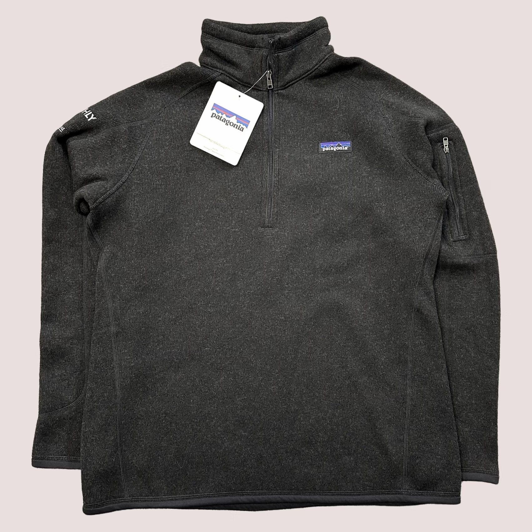 Patagonia Patagonia Better Sweater 1/2 Zip Pullover Womens L Black Tokyo Marine Logo Sweatshirt Size L / US 10 / IT 46 - 1 Thumbnail