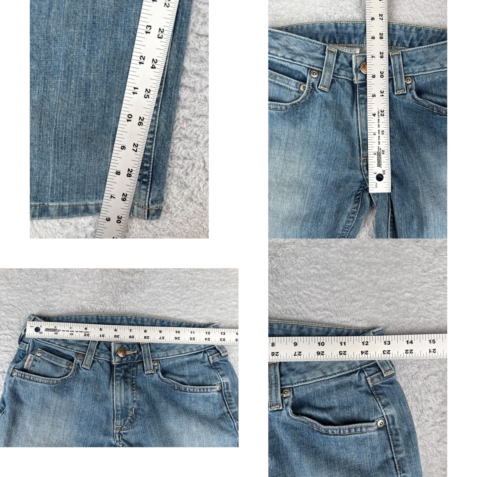 Carhartt Carhartt Jeans Women Blue Denim 24x32 Straight Leg Low Modern Fit Cotton Size 42" / US 20 - 8 Thumbnail