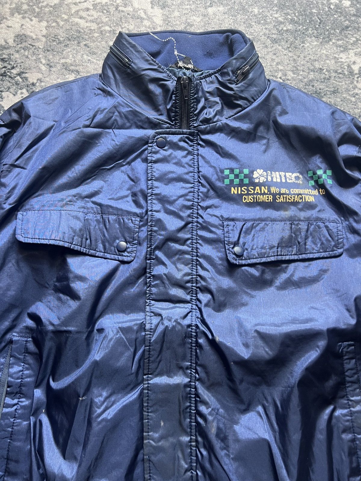 Nissan Vtg Nissan HiTEQ Racing Bomber Jacket Size US L / EU 52-54 / 3 - 7 Thumbnail