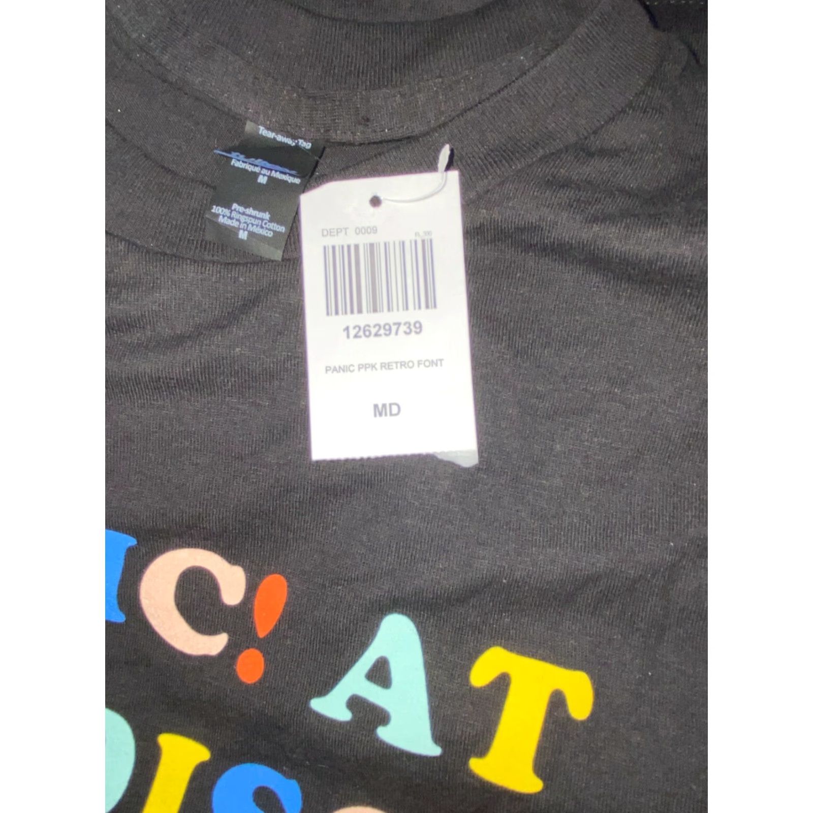 Hot Topic Panic! At The Disco Black Retro Font Hot Topic Medium Shirt Mens Crew Neck Short Sleeve Cotton T-Shirt Size US M / EU 48-50 / 2 - 4 Thumbnail