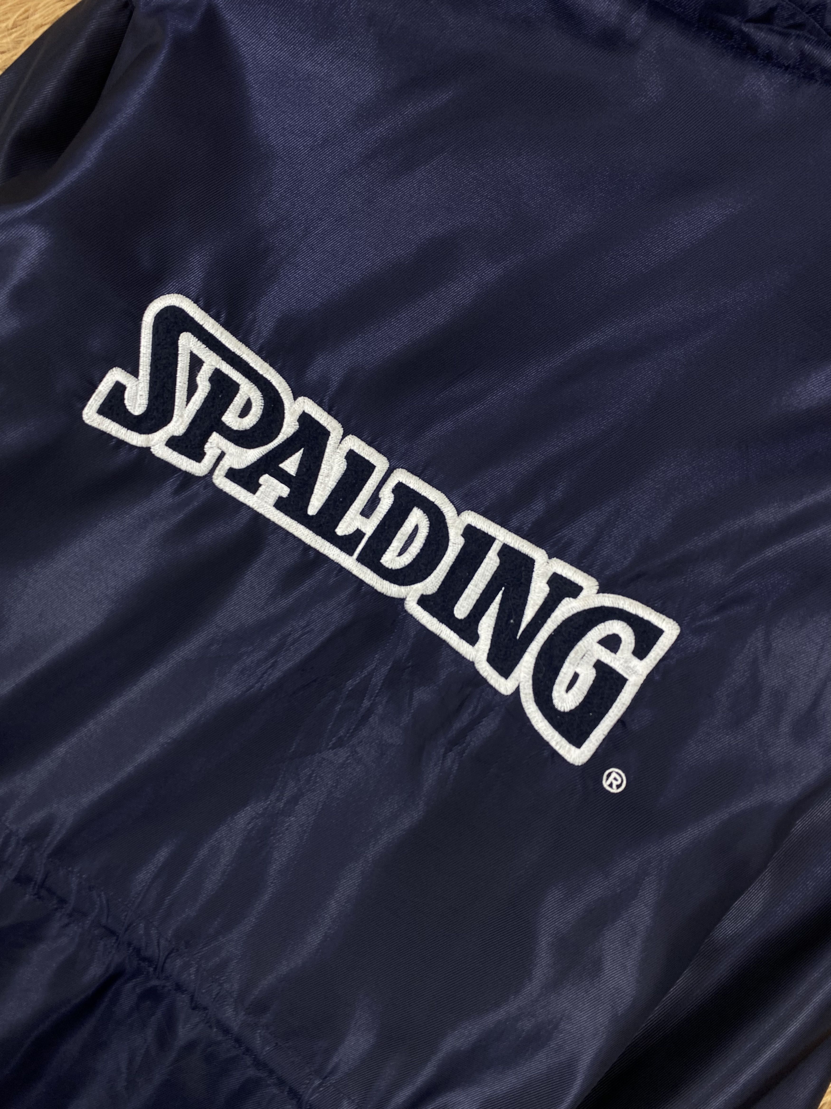 Spalding Vintage Spalding Big Logo Fleece Lining Long Jacket PJ2493 Size US M / EU 48-50 / 2 - 6 Thumbnail
