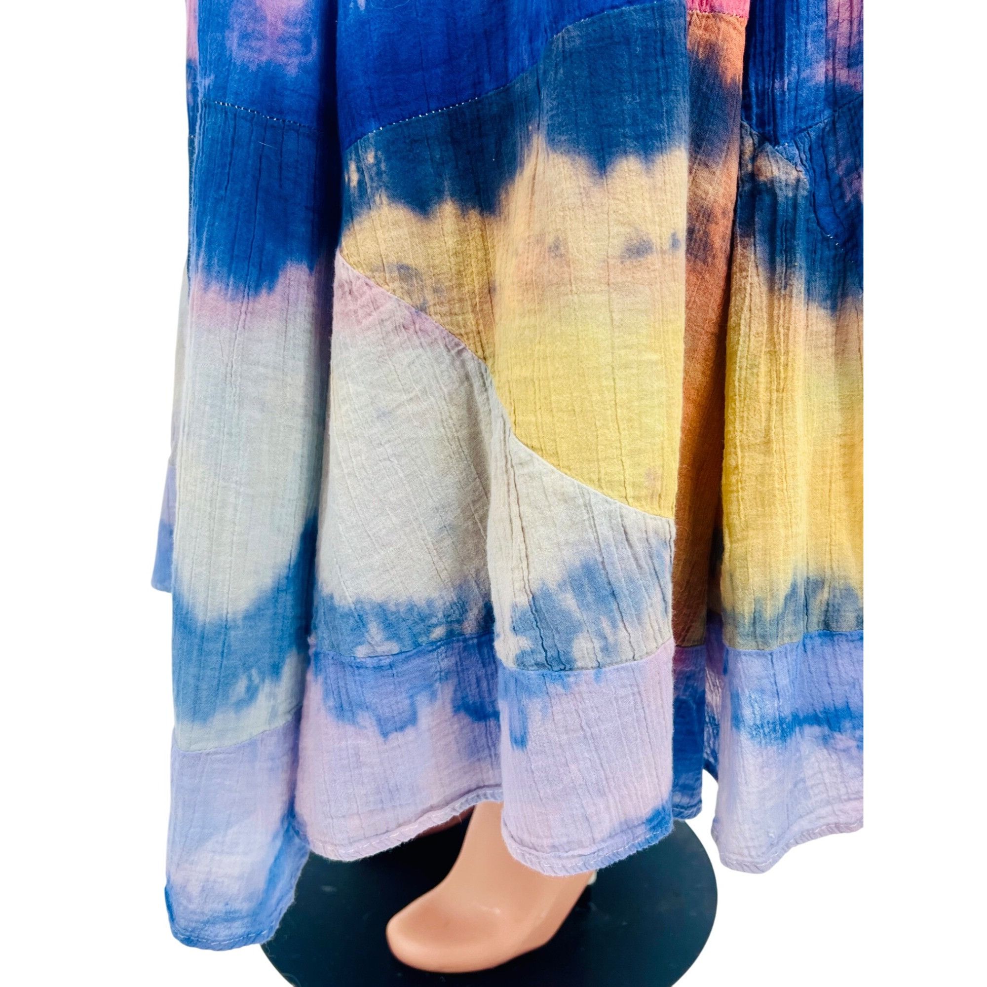 Free People RARE VTG Free People Tie Dye Gauzy Maxi Skirt M | Boho Luxe Size 30" / US 8 / IT 44 - 20 Thumbnail