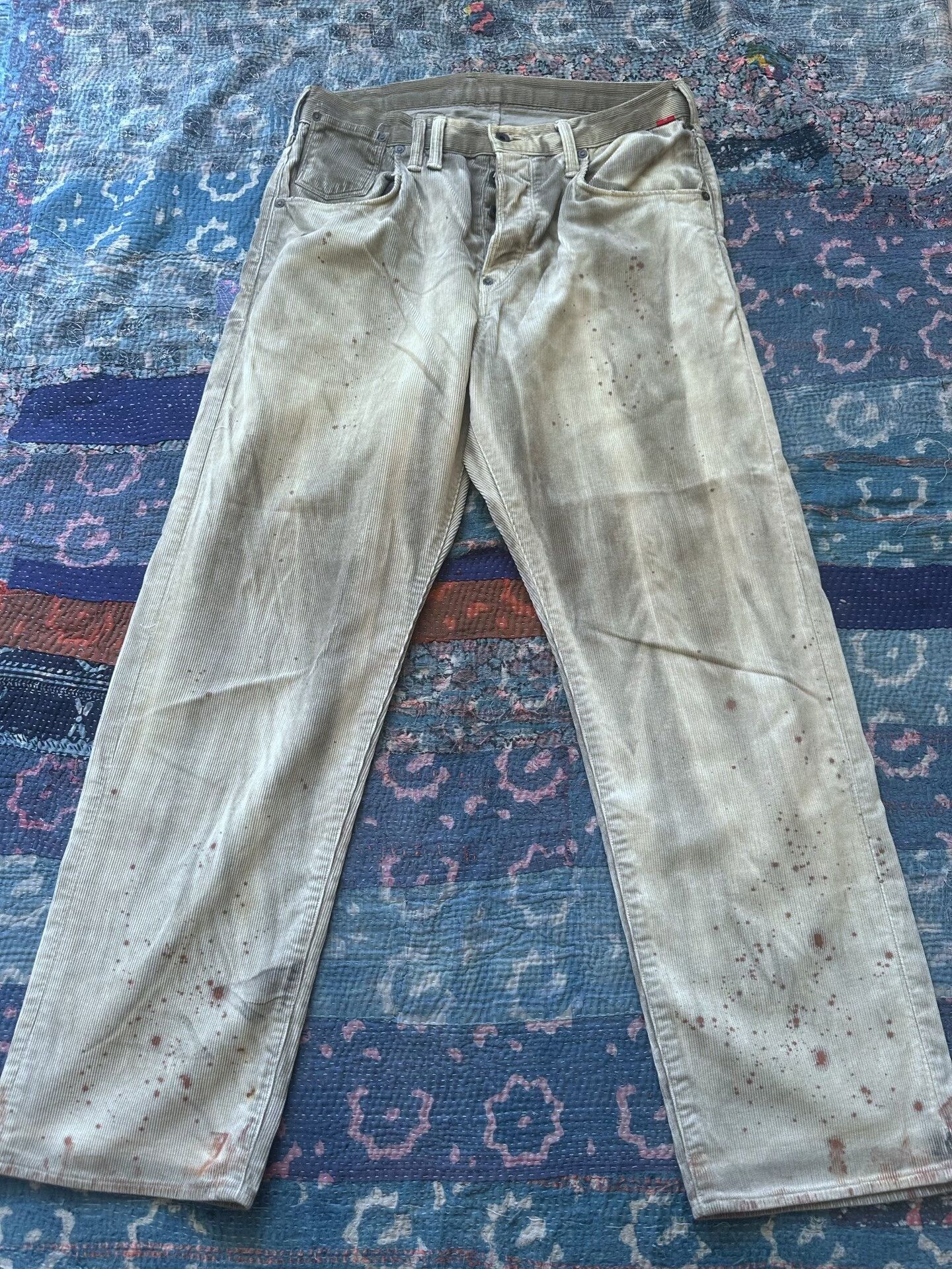 Anachronorm Corduroy Distressed Casual Pants