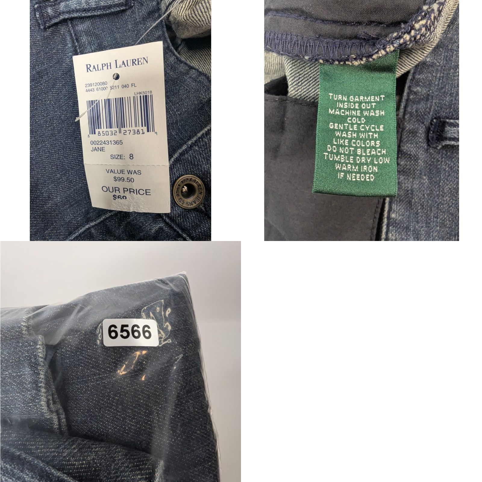 Ralph Lauren VINTAGE Lauren Ralph Lauren Wide Leg Jeans Women's Size 8 Denim Blue 8 Y2K Size 30" / US 8 / IT 44 - 9 Thumbnail