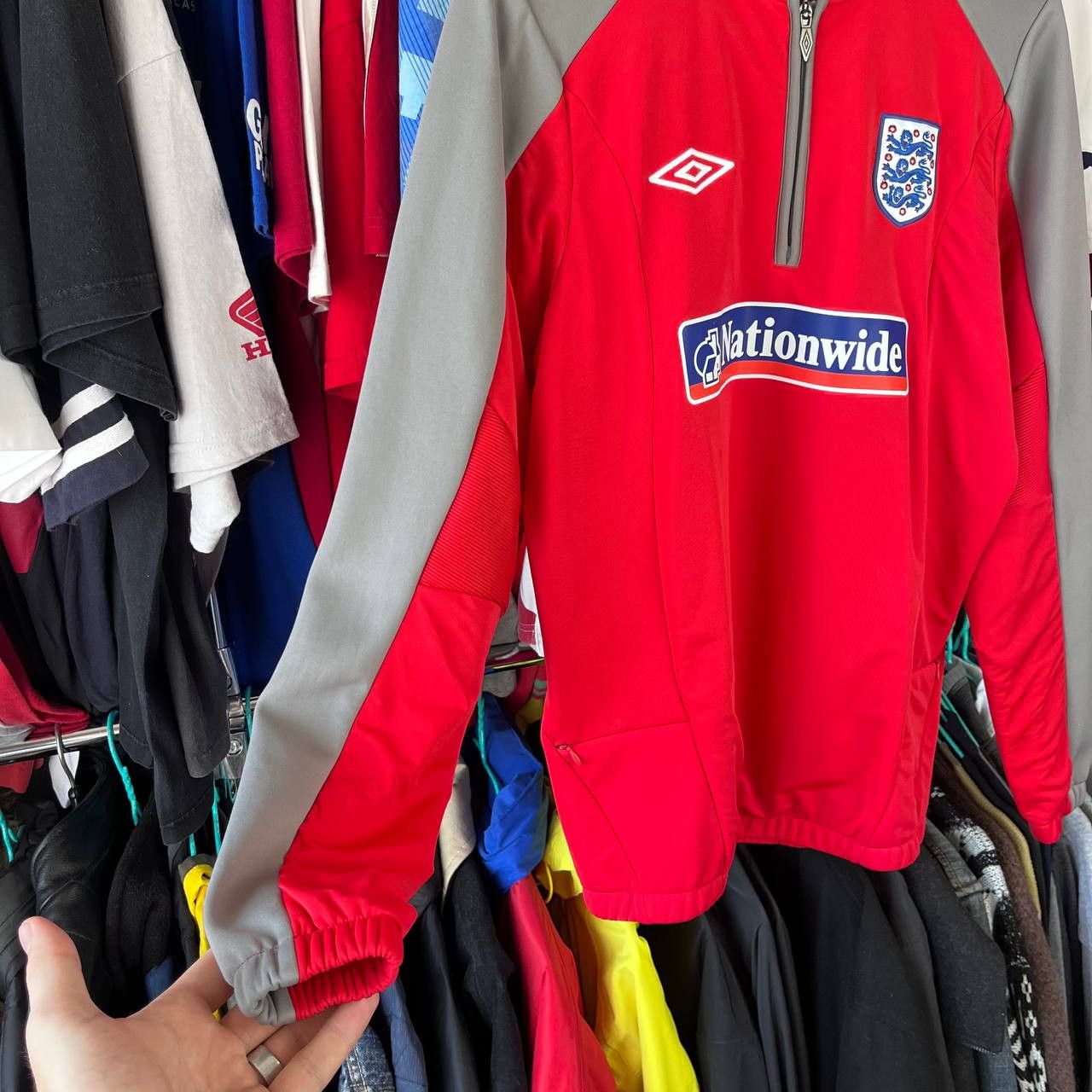 Other Umbro England 2009/2010 Football Soccer Zip Drill Sweat Top Size US S / EU 44-46 / 1 - 4 Thumbnail