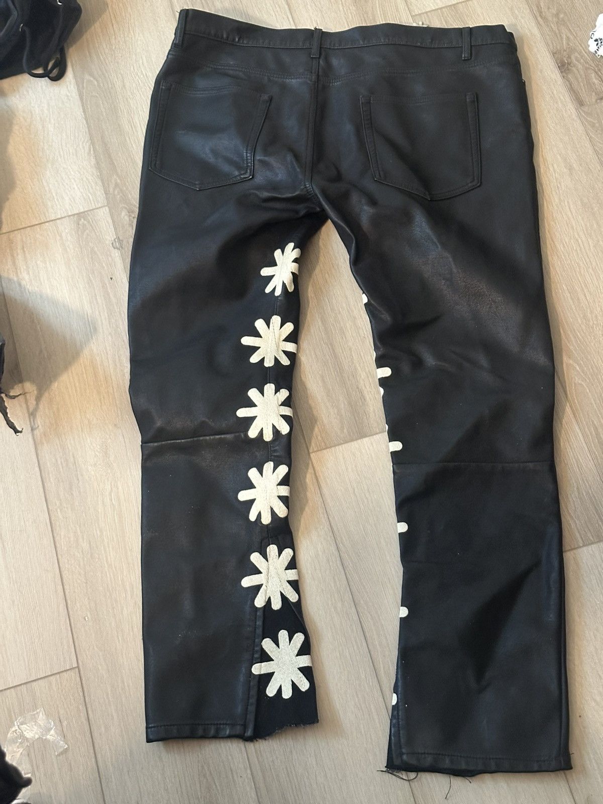 LOSTSHDWS LOSTSHDWS Flared leather pants Size US 40 / EU 56 - 2 Thumbnail