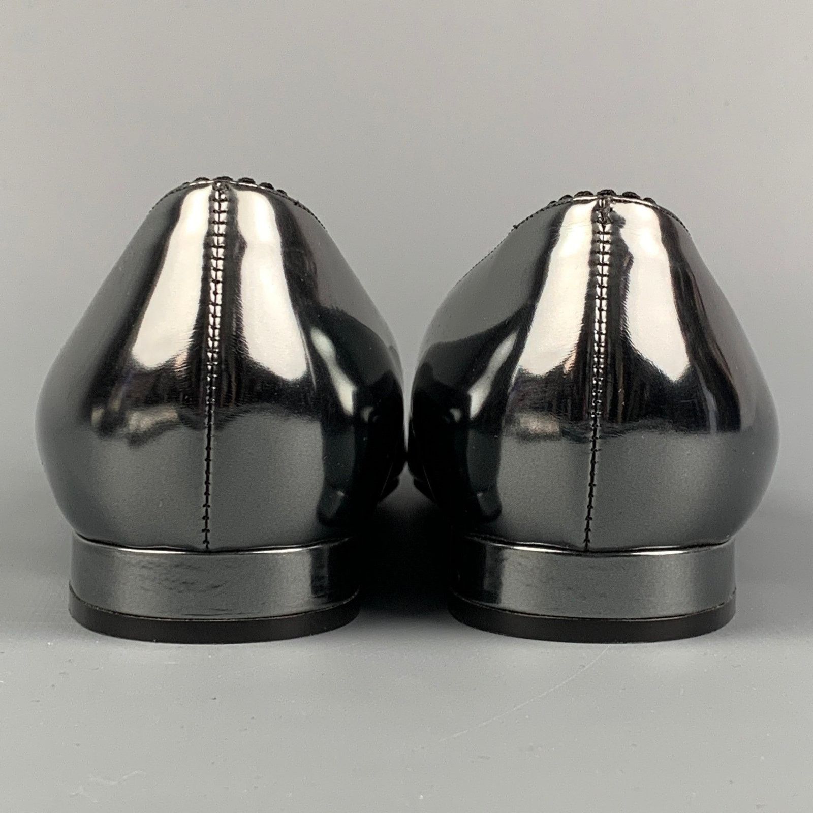 No. 21 Nº21 Size 7 Silver Leather Pointed Toe Flats Size US 7 / IT 37 - 5 Thumbnail